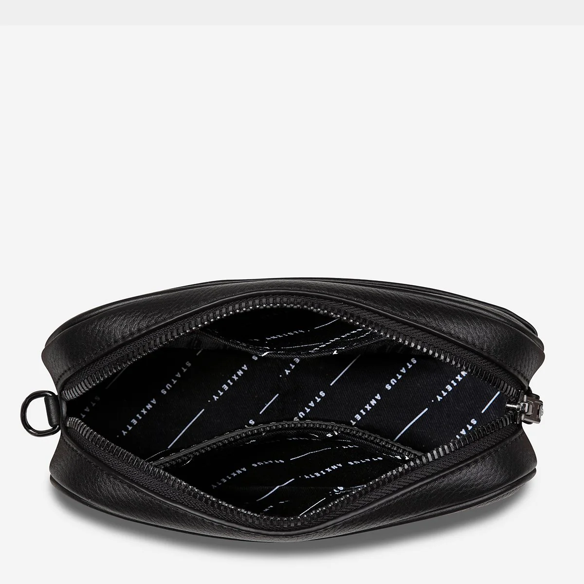STATUS ANXIETY Womens Plunder Leather Crossbody Bag - Black - Image 3