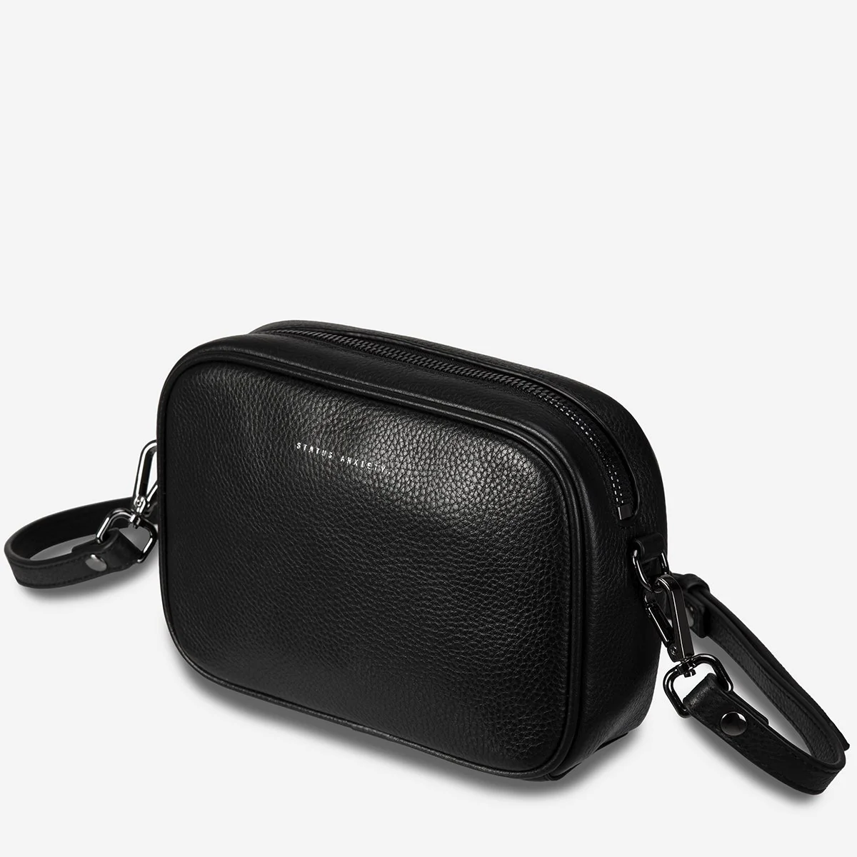 STATUS ANXIETY Womens Plunder Leather Crossbody Bag - Black - Image 4