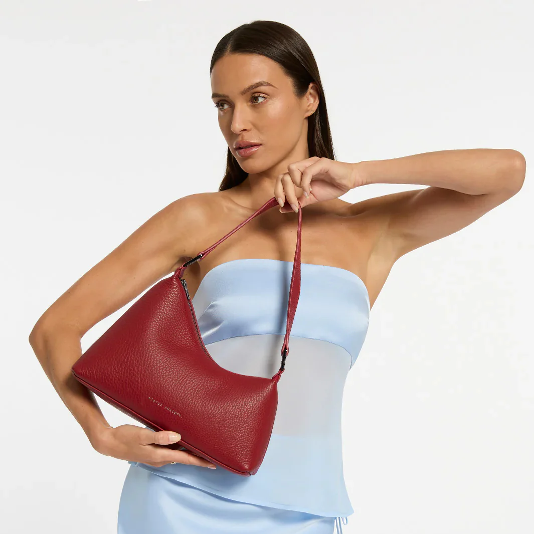 STATUS ANXIETY Womens Reverie Leather Bag Rouge - Image 9