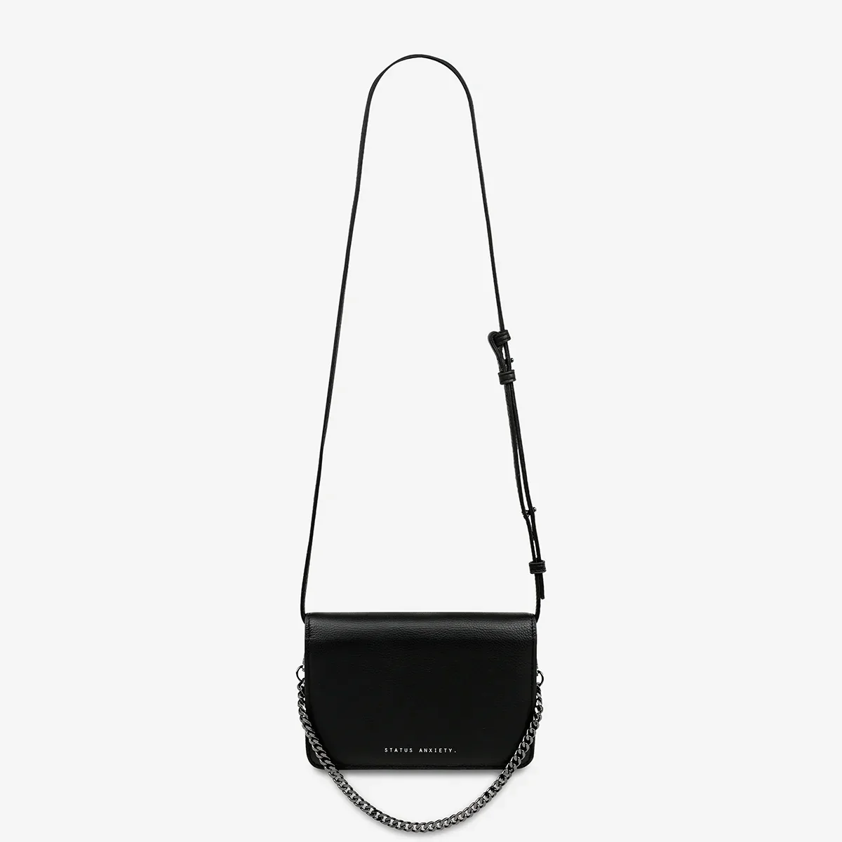 STATUS ANXIETY Womens She Burns Cross Body Leather Bag - Black Leather - Image 13