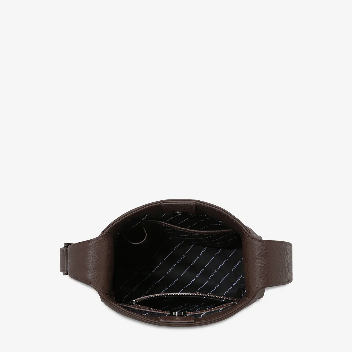 STATUS ANXIETY Womens Slipping Away Leather Bag in Cocoa - Image 4