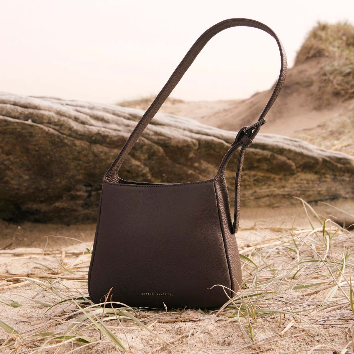 STATUS ANXIETY Womens Slipping Away Leather Bag in Cocoa - Image 8