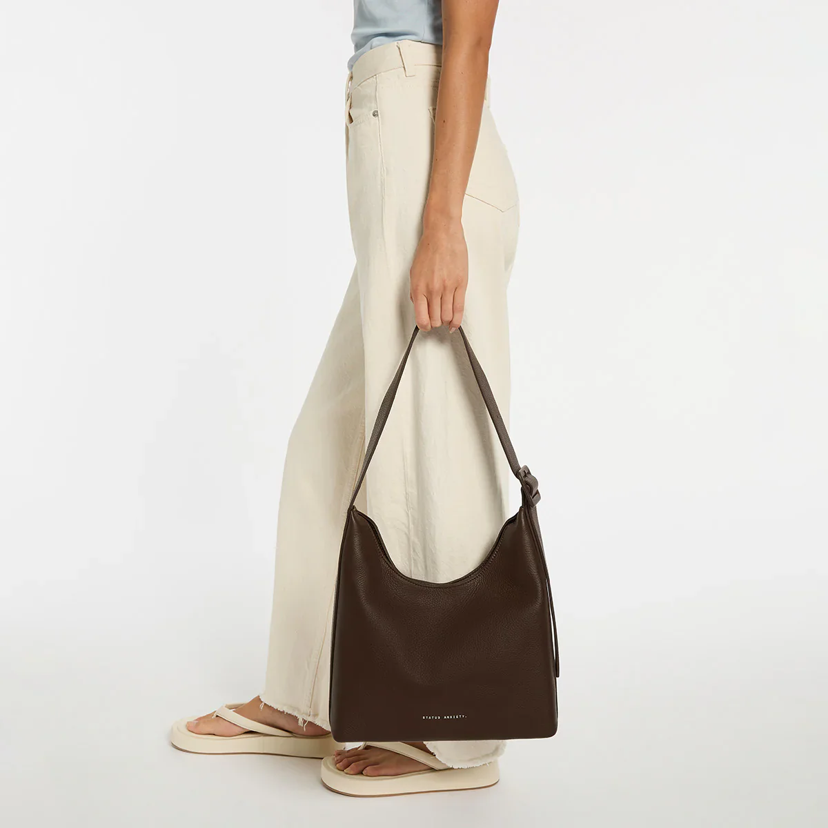 STATUS ANXIETY Womens Take You Higher Leather Bag in Cocoa - Image 7