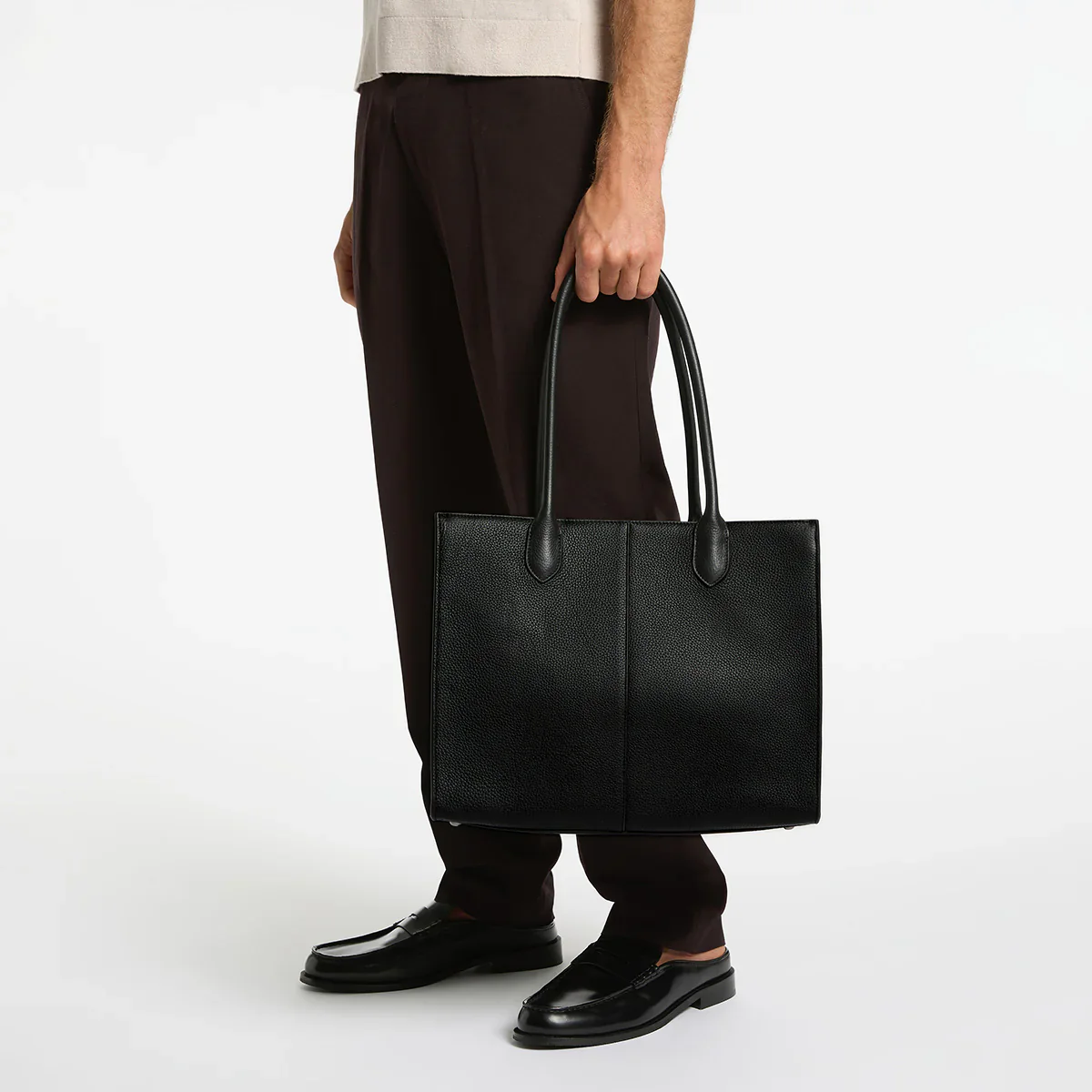 STATUS ANXIETY Womens Without Warning Leather Tote in Black - Image 8