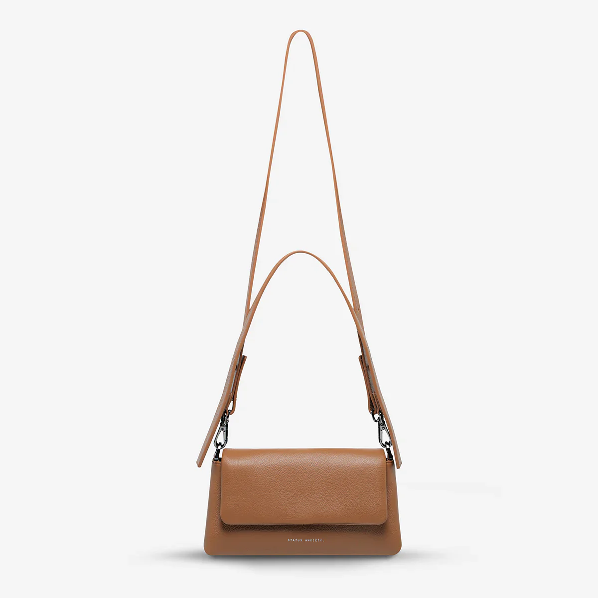STATUS ANXIETY Womens Zenith Leather Bag - Camel - Image 3