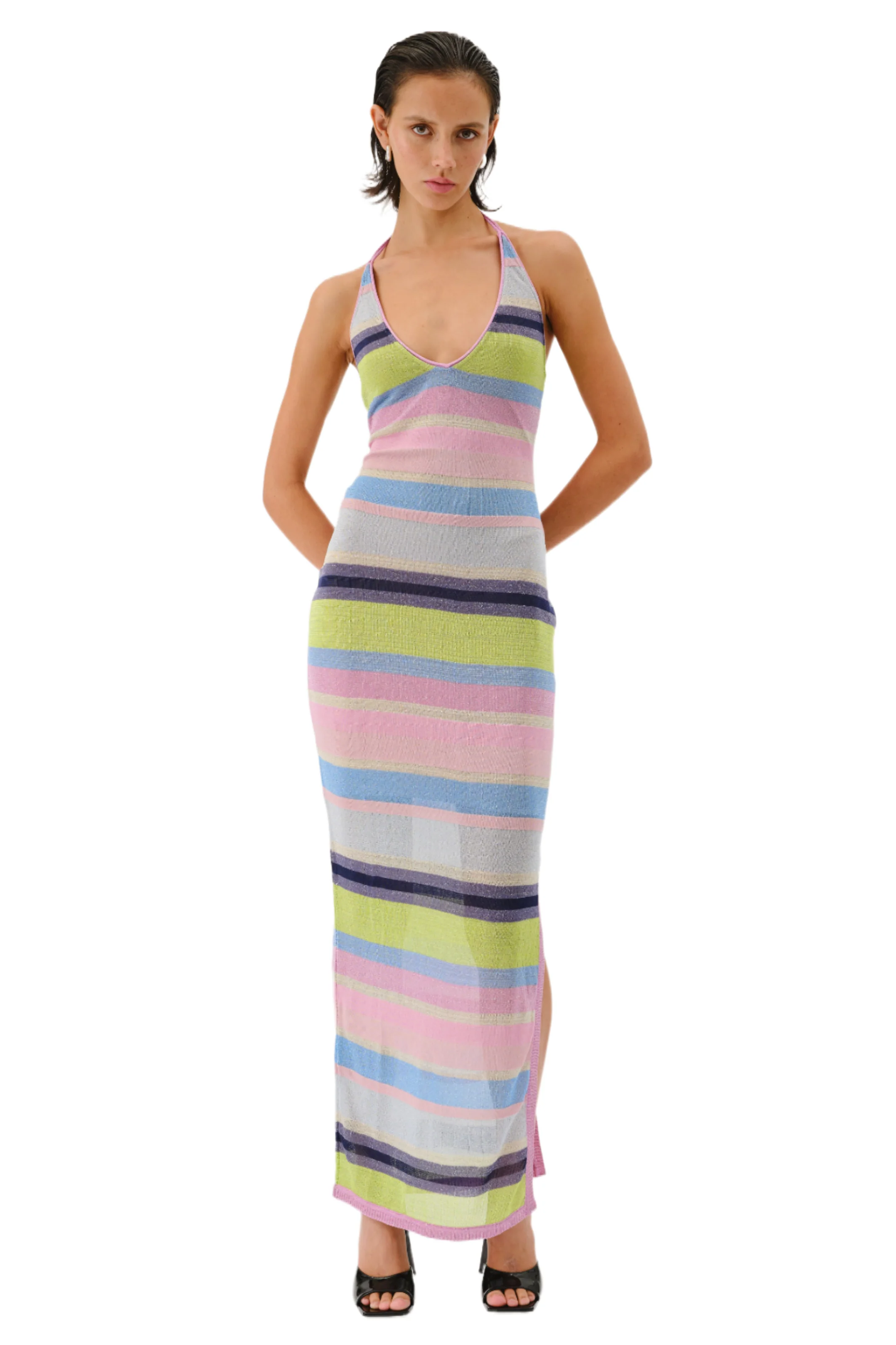 SUBOO Womens Zephyr Halter Maxi Dress - Multi - Image 2