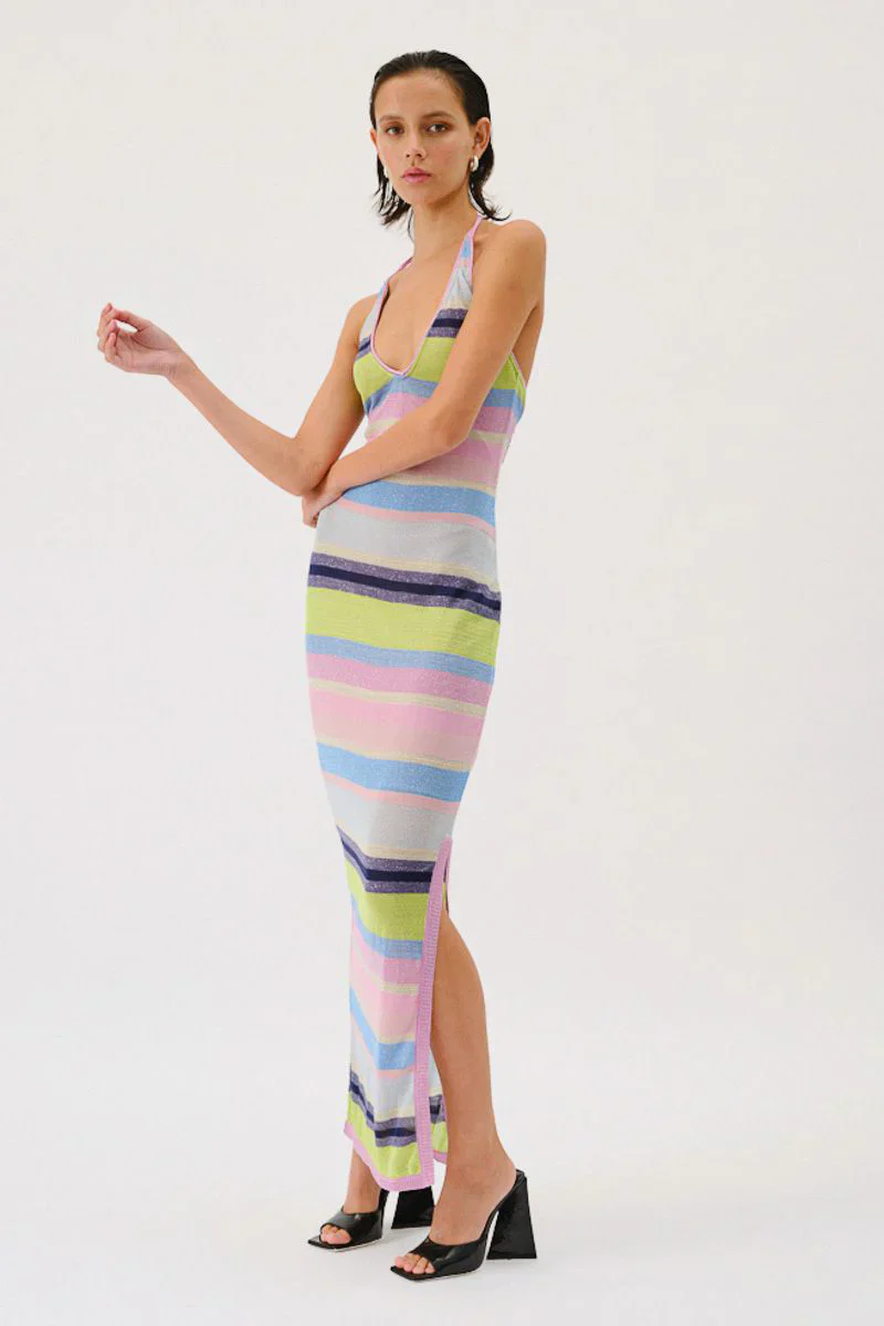 SUBOO Womens Zephyr Halter Maxi Dress - Multi - Image 4