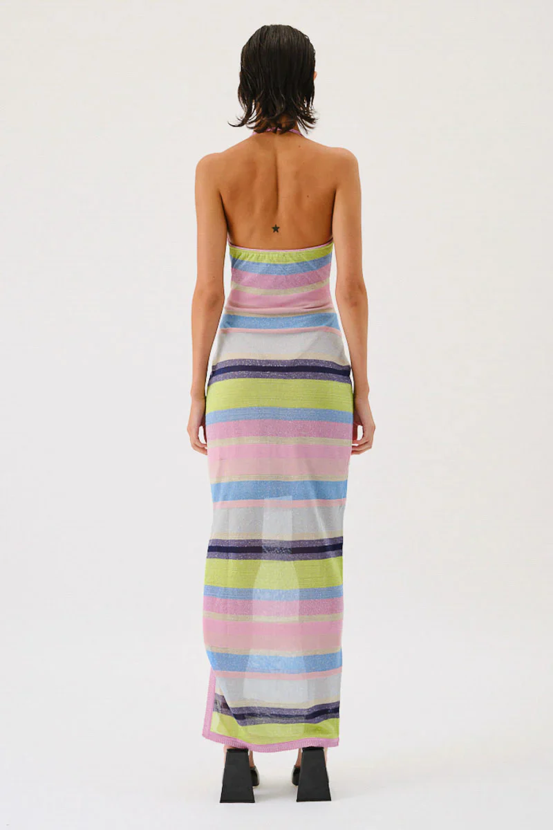 SUBOO Womens Zephyr Halter Maxi Dress - Multi - Image 5