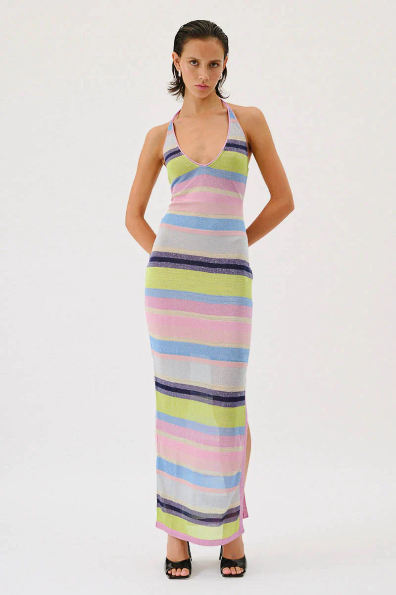 SUBOO Womens Zephyr Halter Maxi Dress - Multi - Image 6