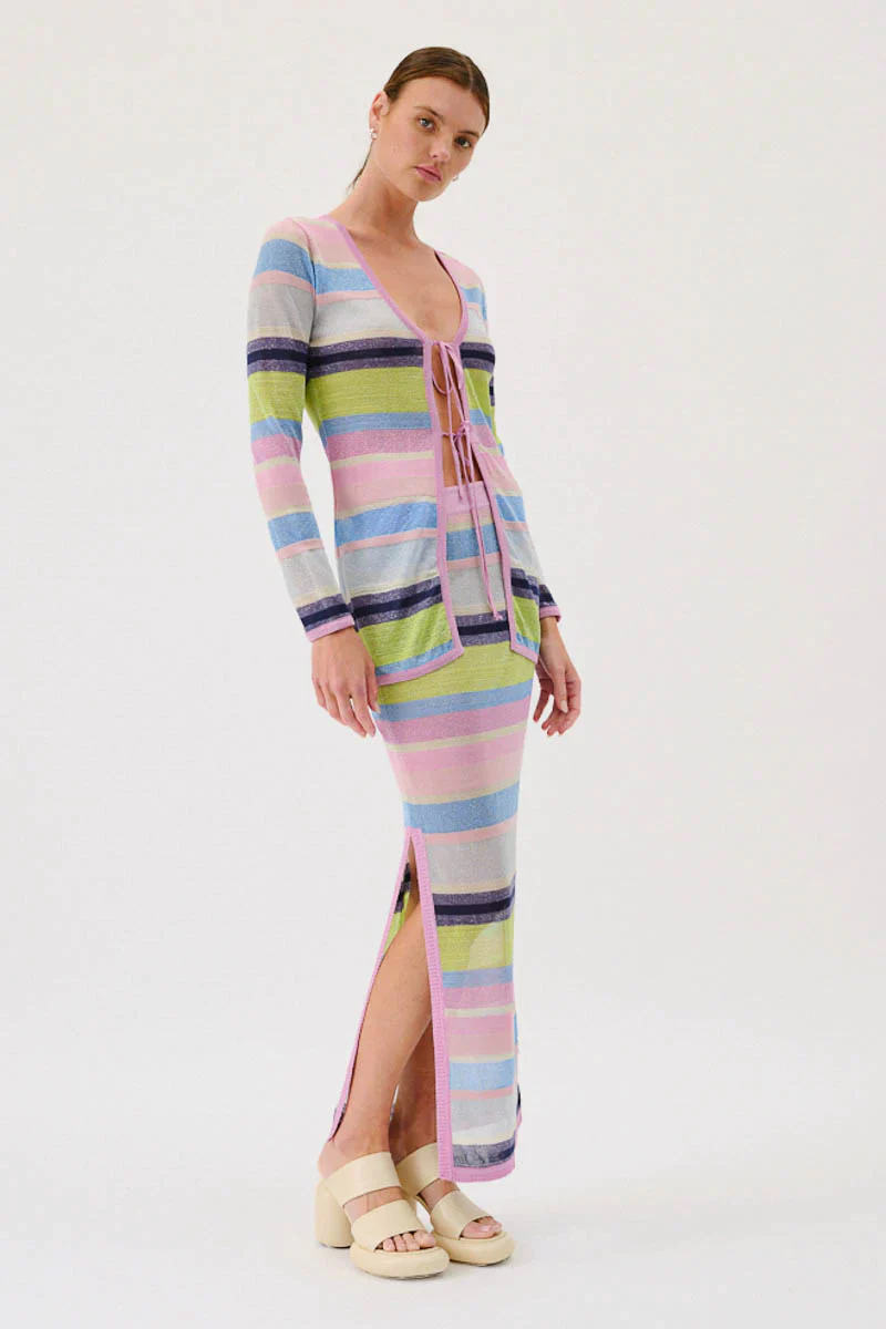 SUBOO Womens Zephyr Tie Front Tunic - Multi - Image 3