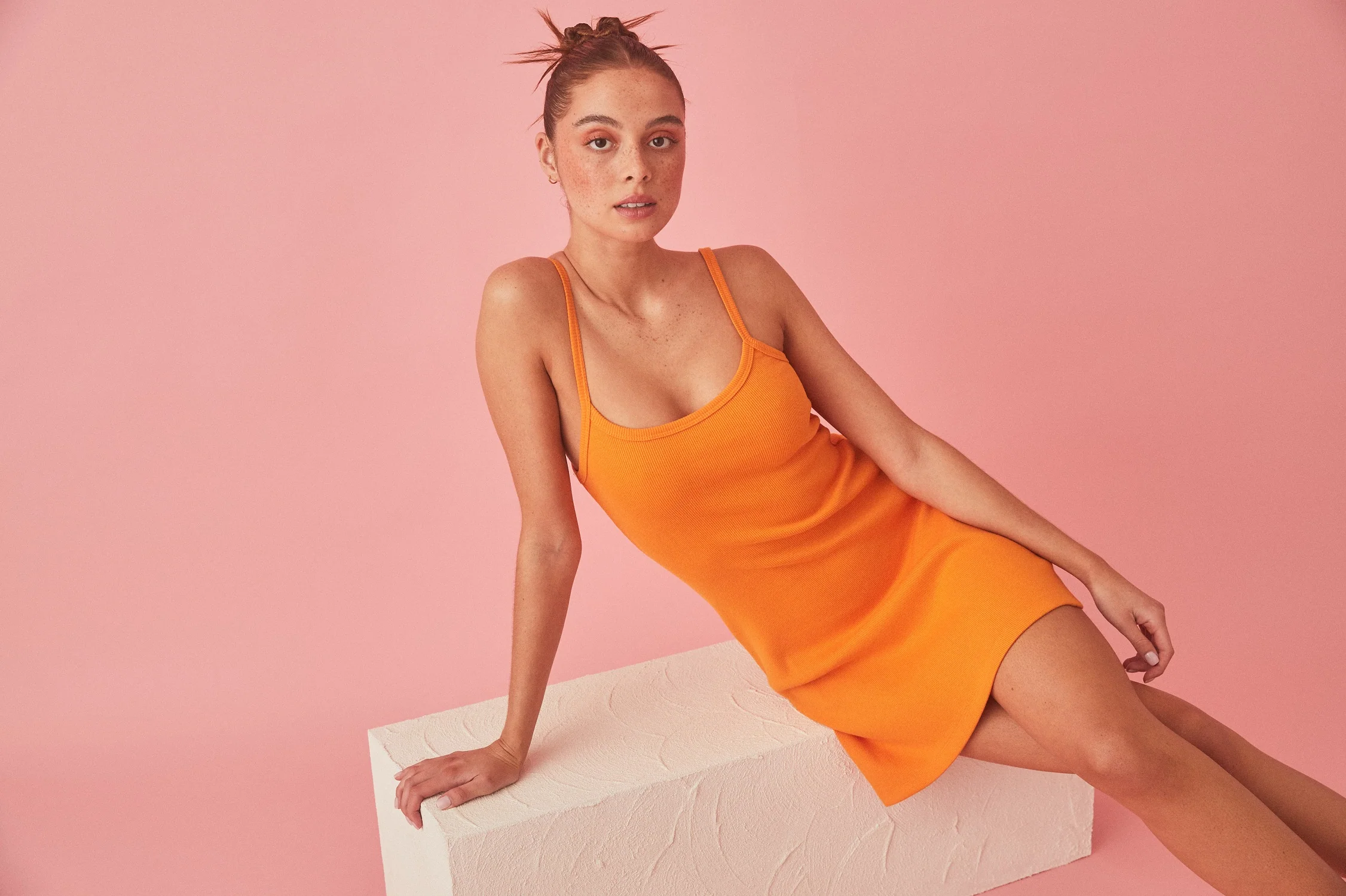 SUMMI SUMMI Womens A-Line Dress Tangerine - Image 9