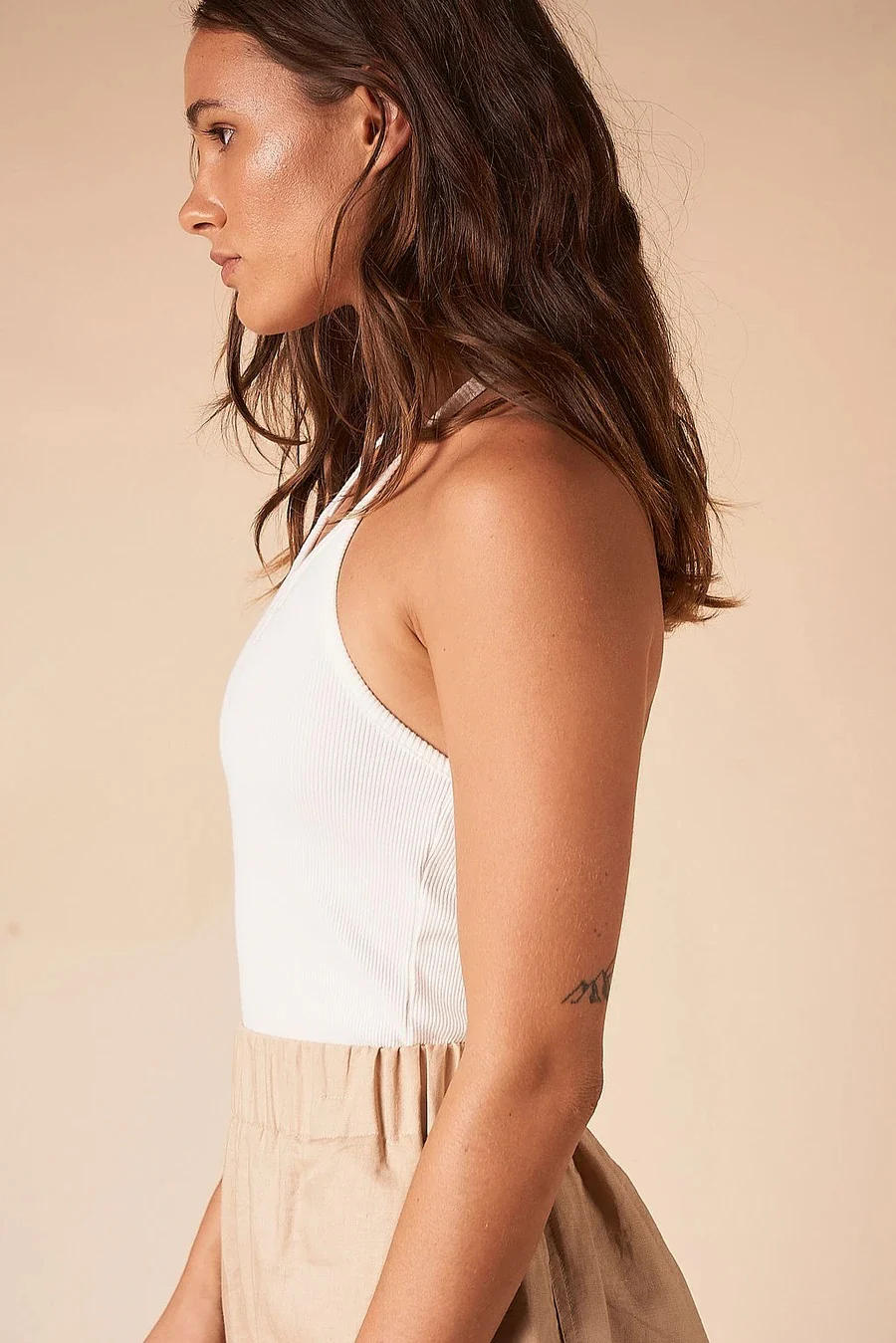 SUMMI SUMMI Womens Bang Bang Halter Top - White - Image 3