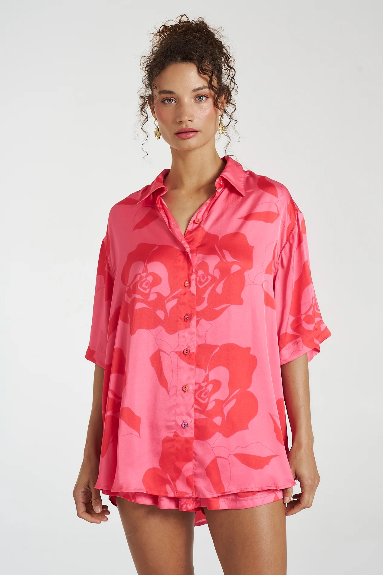 SUMMI SUMMI Womens Big Shirt - A Rose By Any Other Name - Image 12