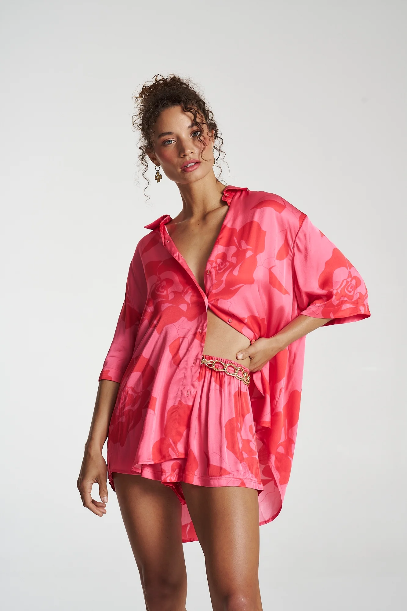 SUMMI SUMMI Womens Big Shirt - A Rose By Any Other Name - Image 3