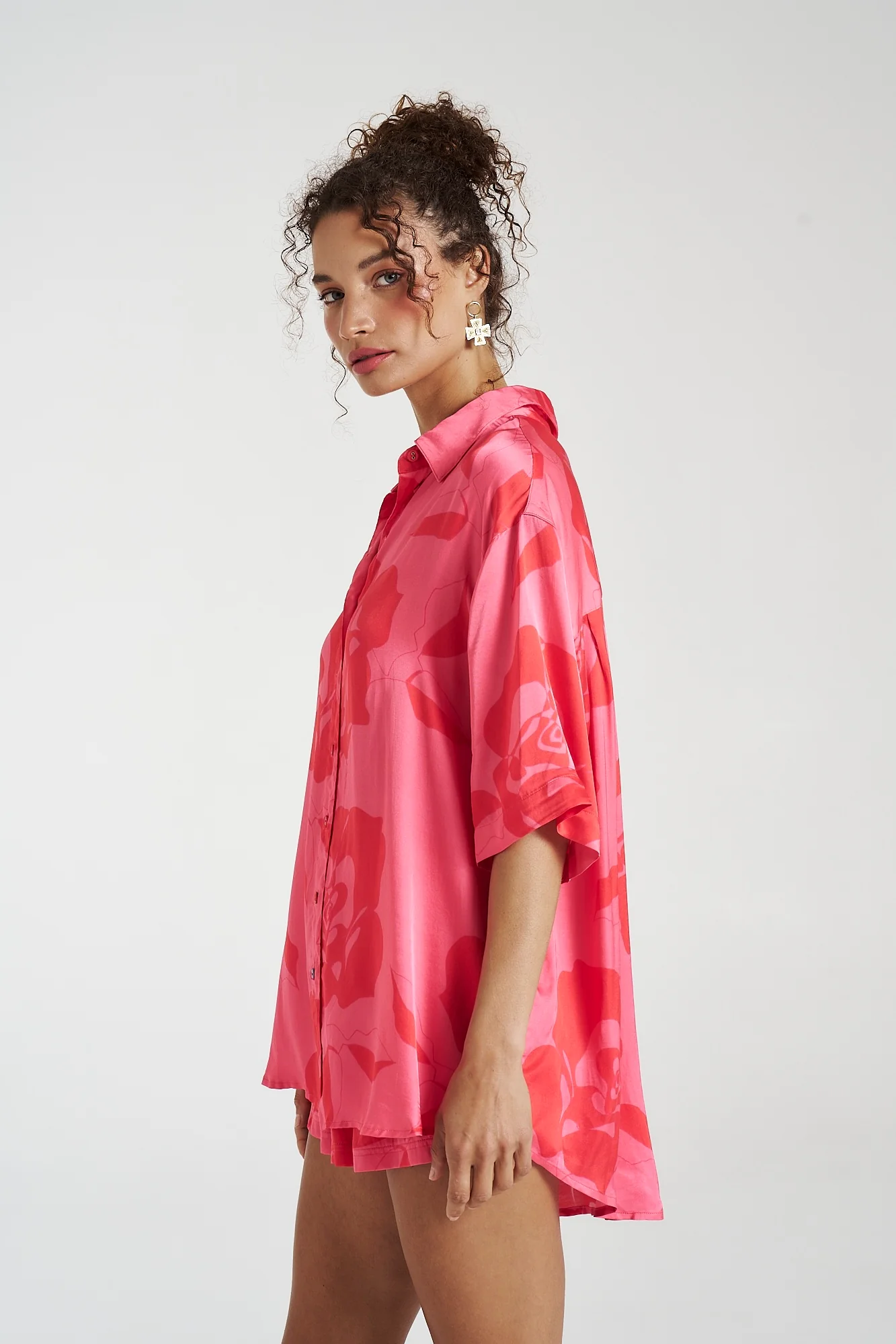 SUMMI SUMMI Womens Big Shirt - A Rose By Any Other Name - Image 6