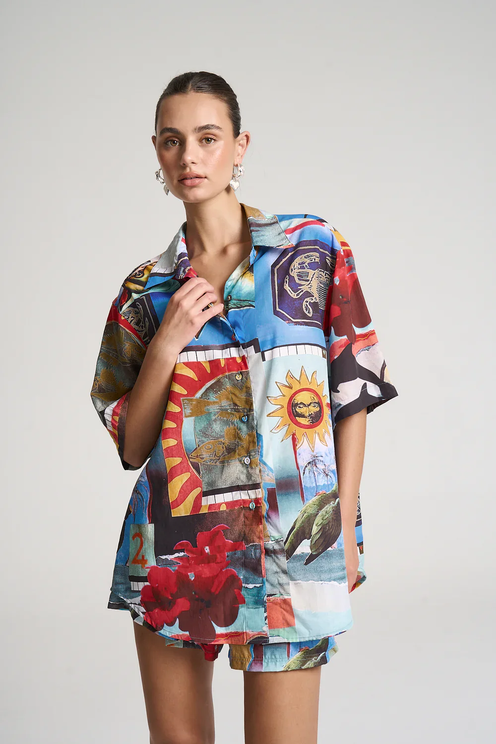 SUMMI SUMMI Womens Big Shirt in Loco - Image 4
