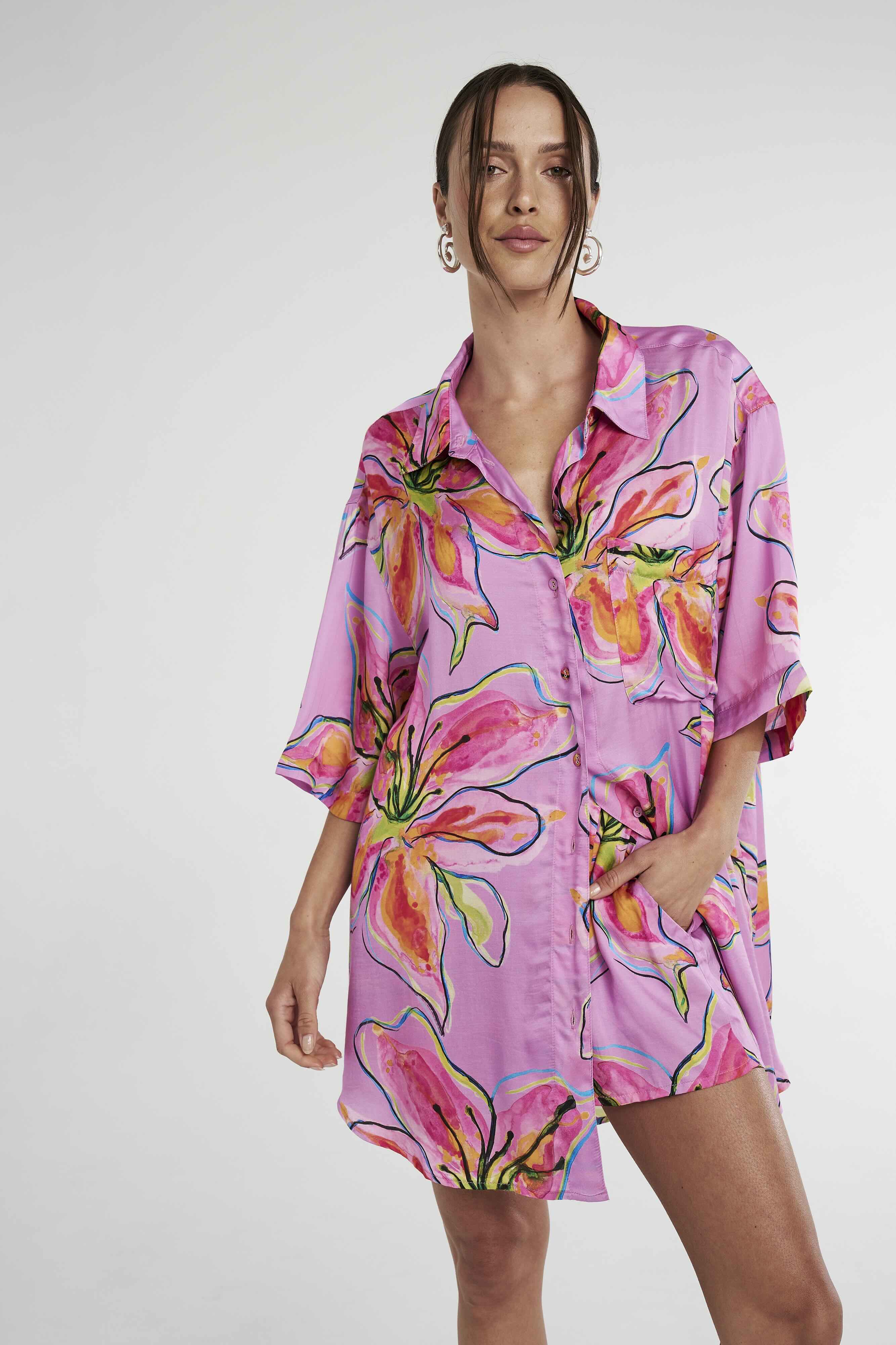 SUMMI SUMMI Womens Big Shirt Lilac Lily - Image 4