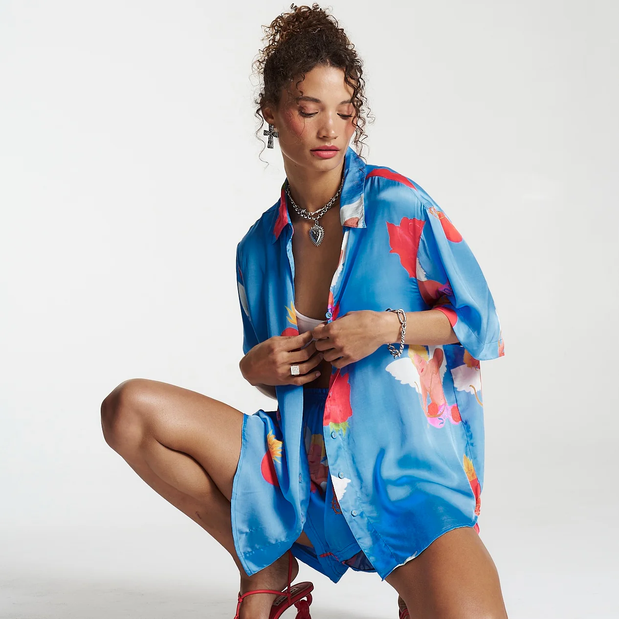 SUMMI SUMMI Womens Big Shirt Petite - Capulet - Image 13