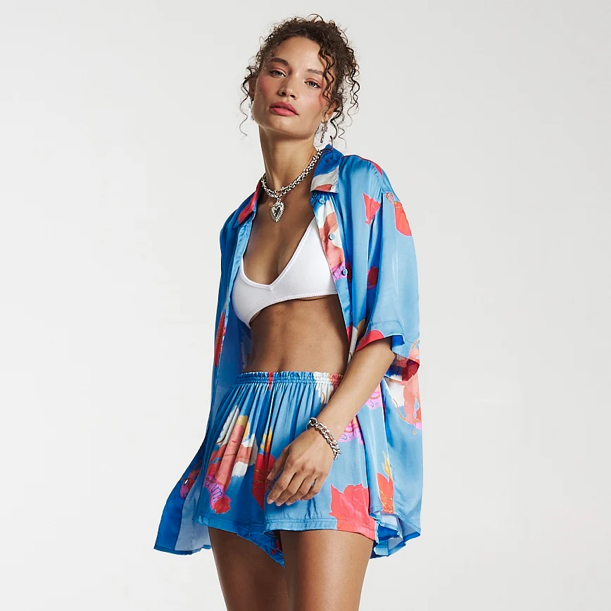 SUMMI SUMMI Womens Big Shirt Petite - Capulet - Image 8