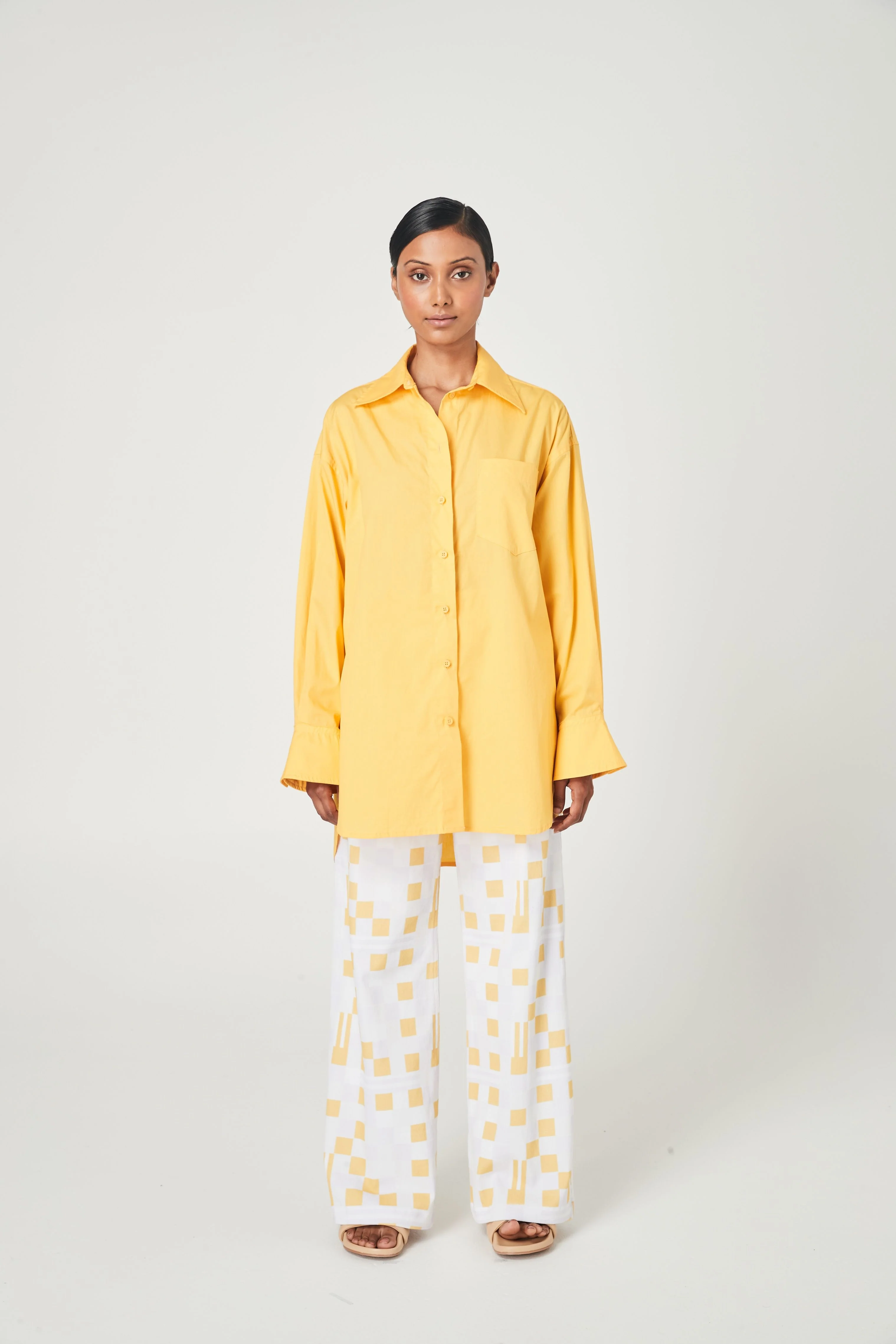 SUMMI SUMMI Womens Boss Oversized Shirt Mango - Image 7