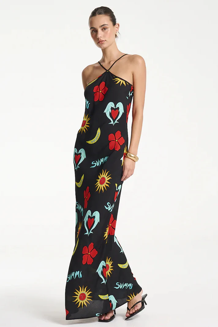 SUMMI SUMMI Womens Chloe Maxi Dress in Troppo Night - Image 5