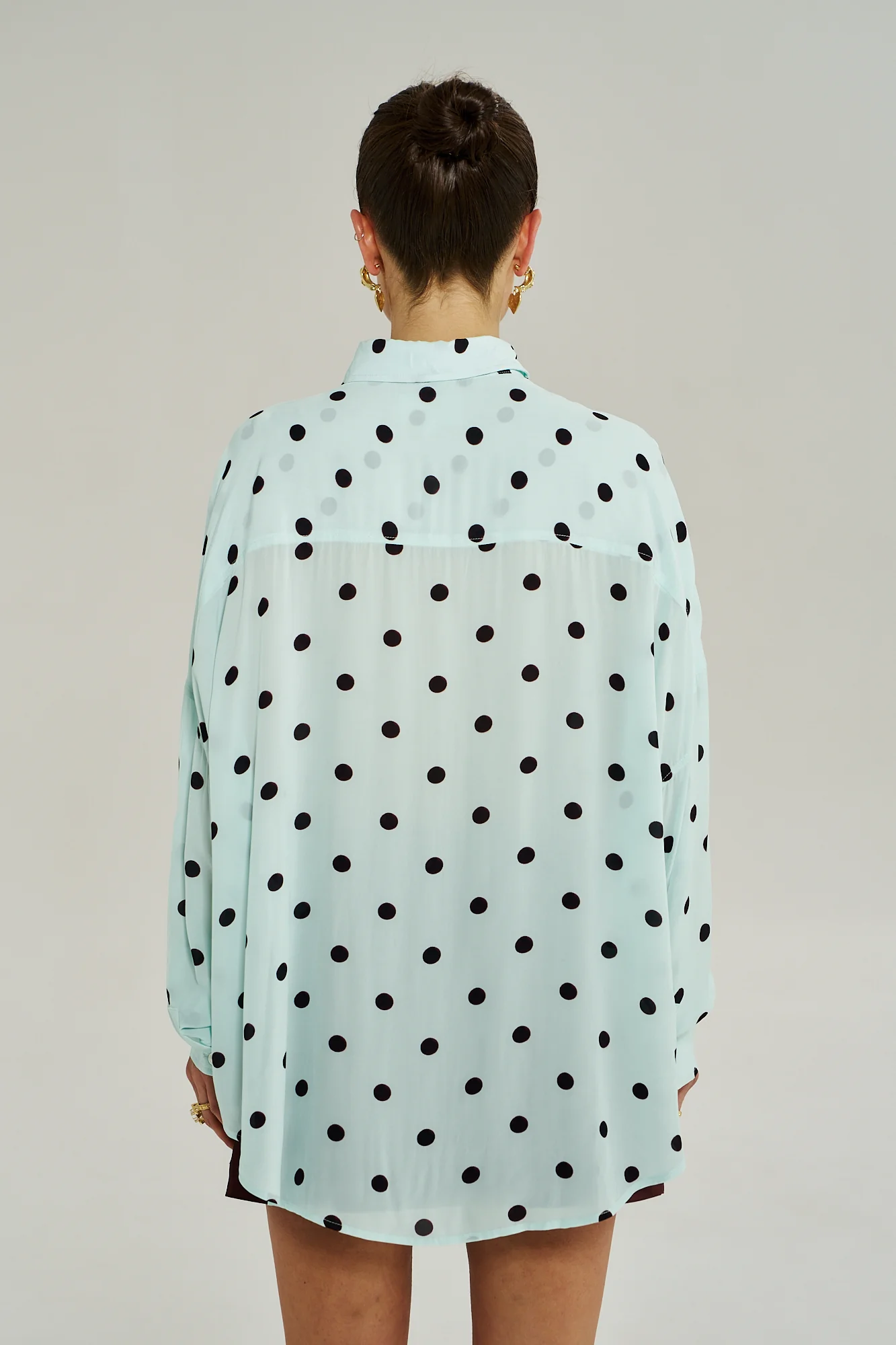 SUMMI SUMMI Womens Dotti Long Sleeve Shirt in Pinot Drops - Image 10