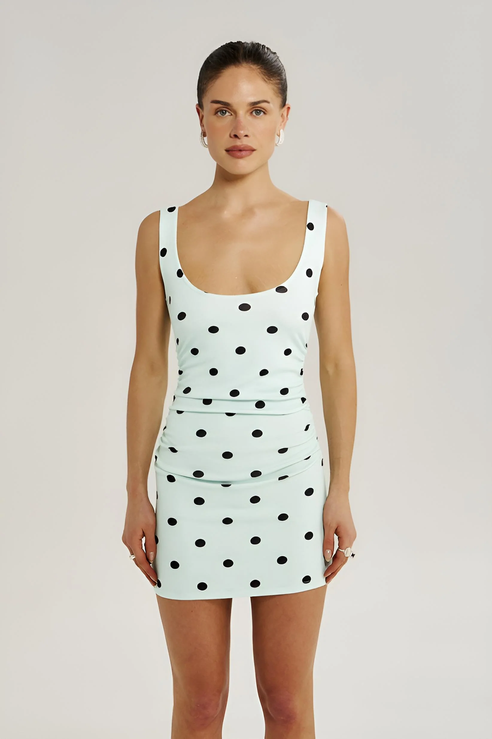 SUMMI SUMMI Womens Emma Mini Dress in Pinot Drops - Image 9