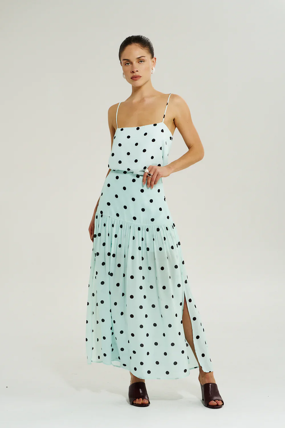 SUMMI SUMMI Womens Lily Maxi Skirt in Pinot Drops - Image 4