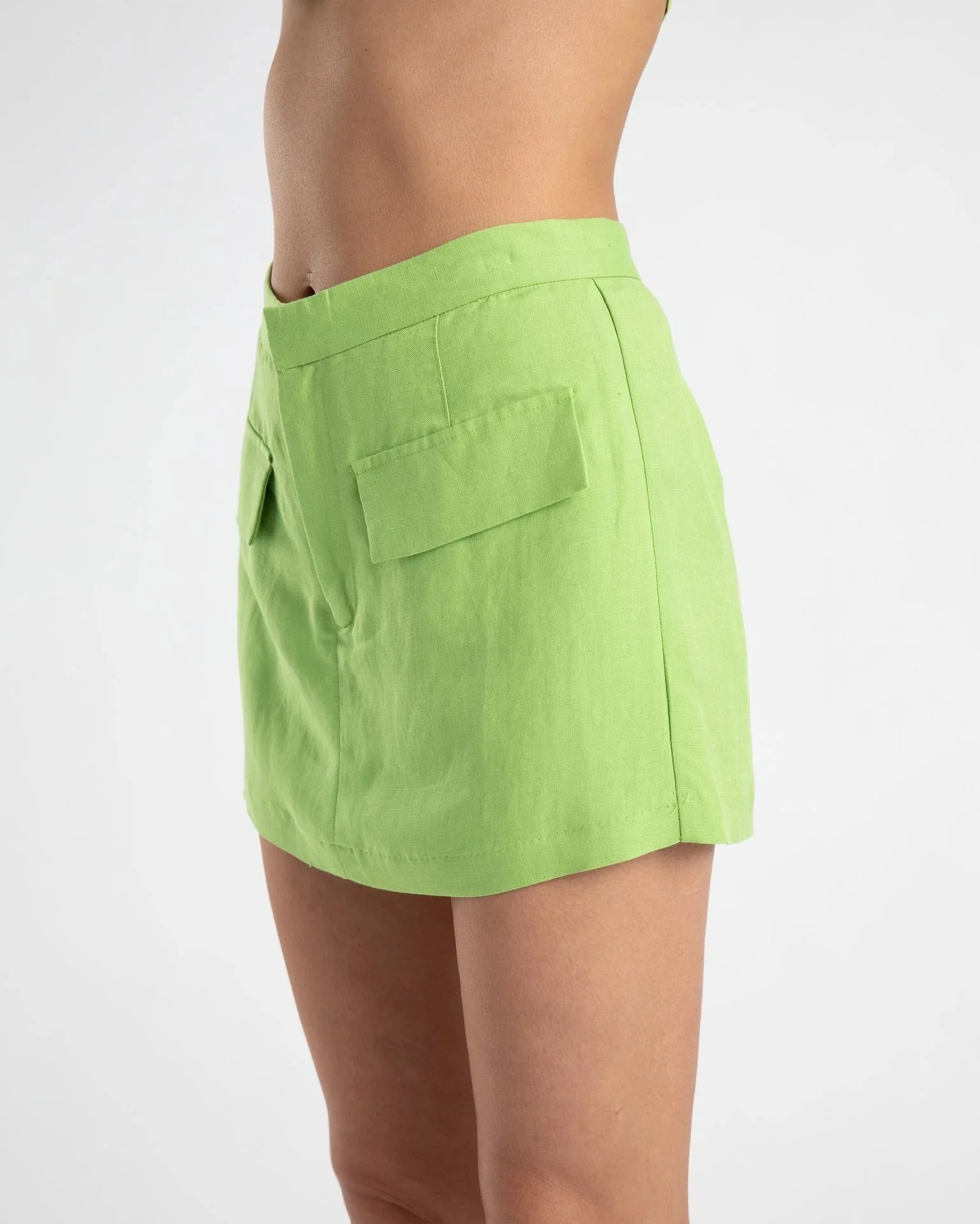 SUMMI SUMMI Womens Linen Skort Apple - Image 4
