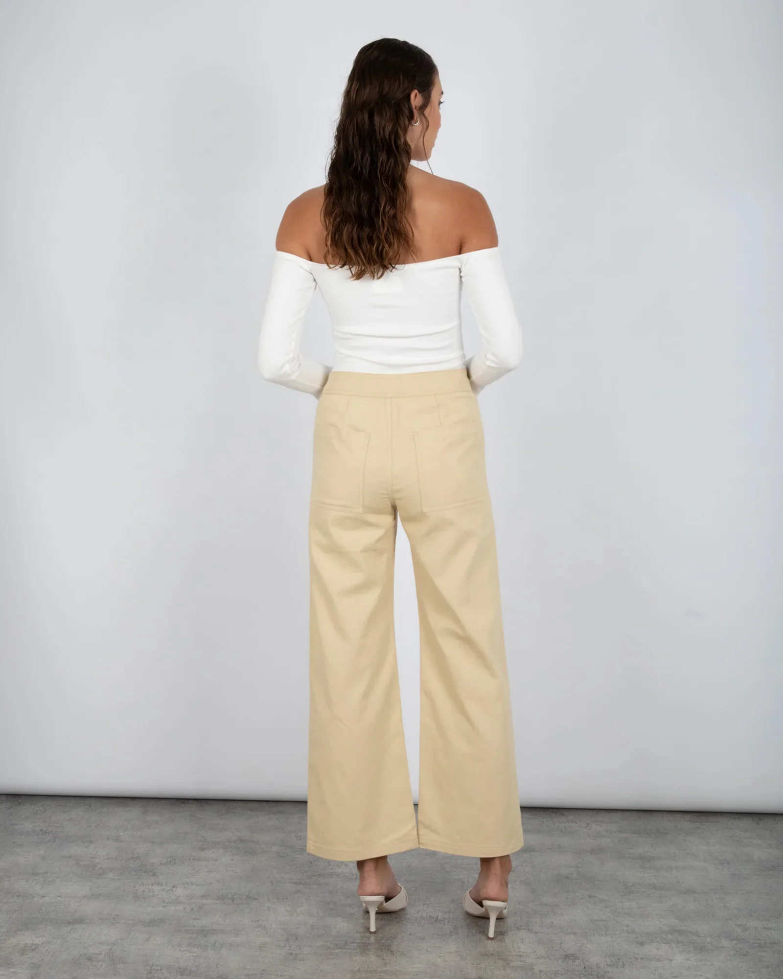 SUMMI SUMMI Womens Long Sleeve Off The Shoulder Top - Cloud - Image 9