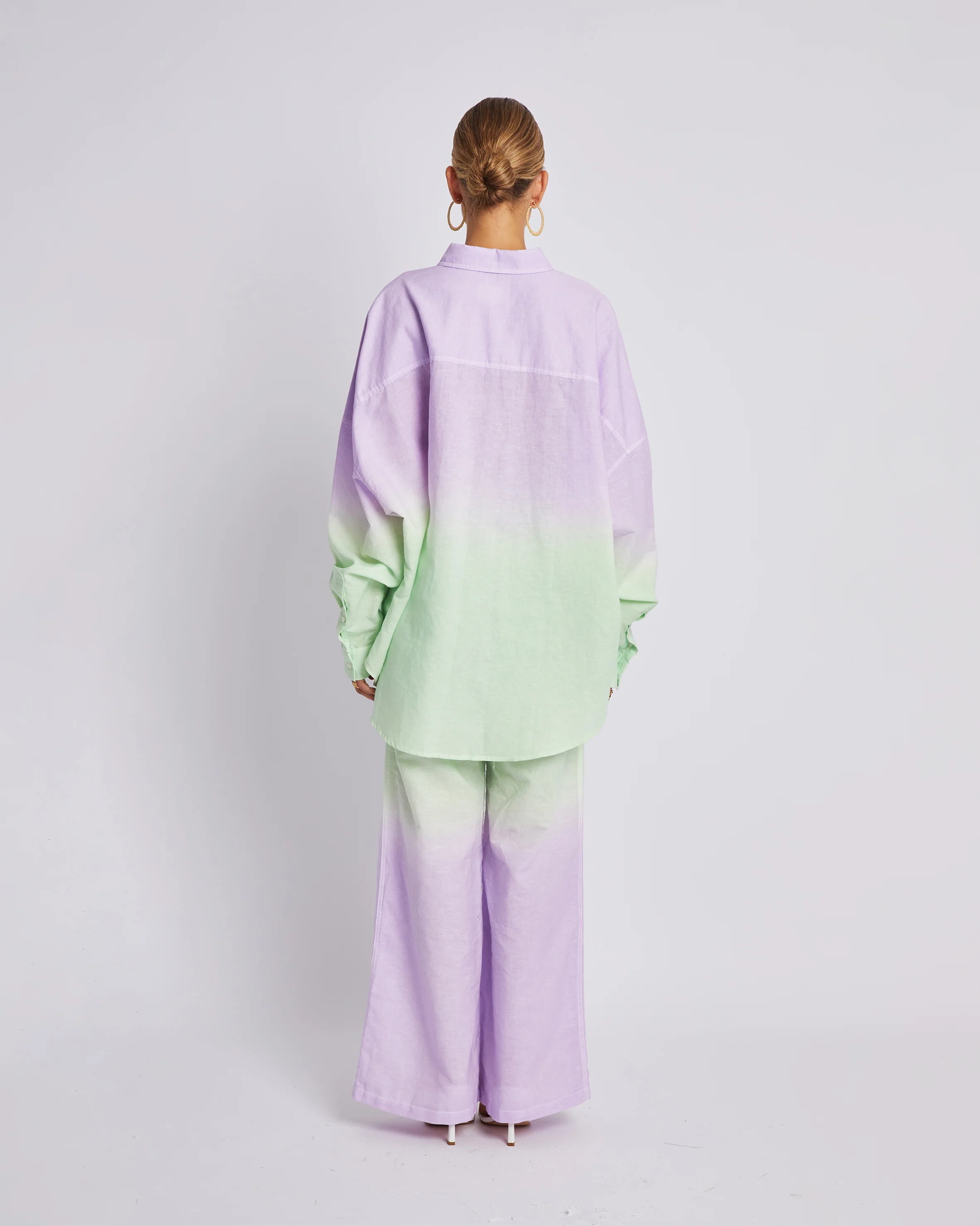 SUMMI SUMMI Womens Long Sleeve Oversized Linen Shirt - Fadey Lady - Image 4