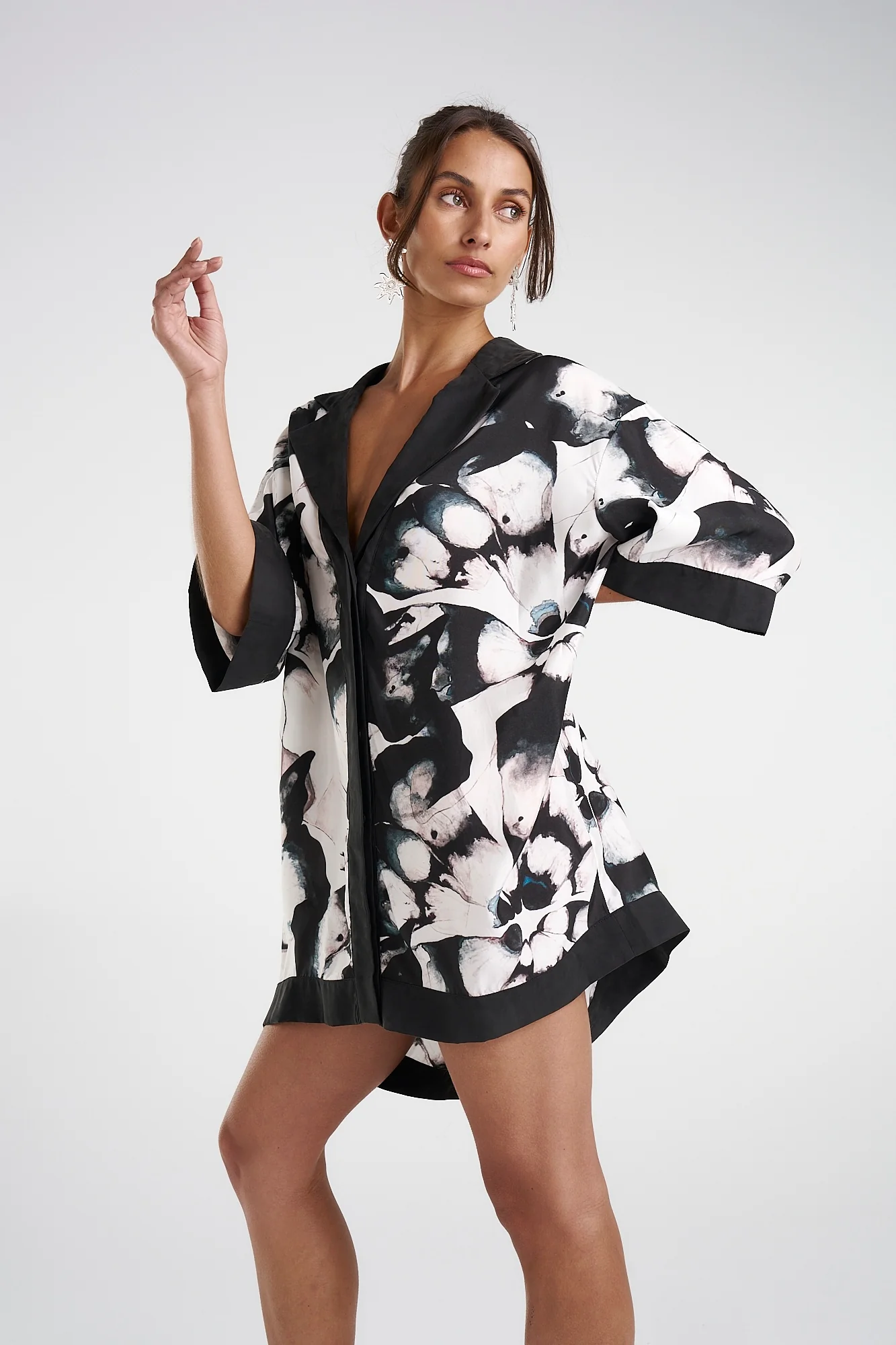 SUMMI SUMMI Womens Luka Shirt Dress with Collar- Everlast - Image 2