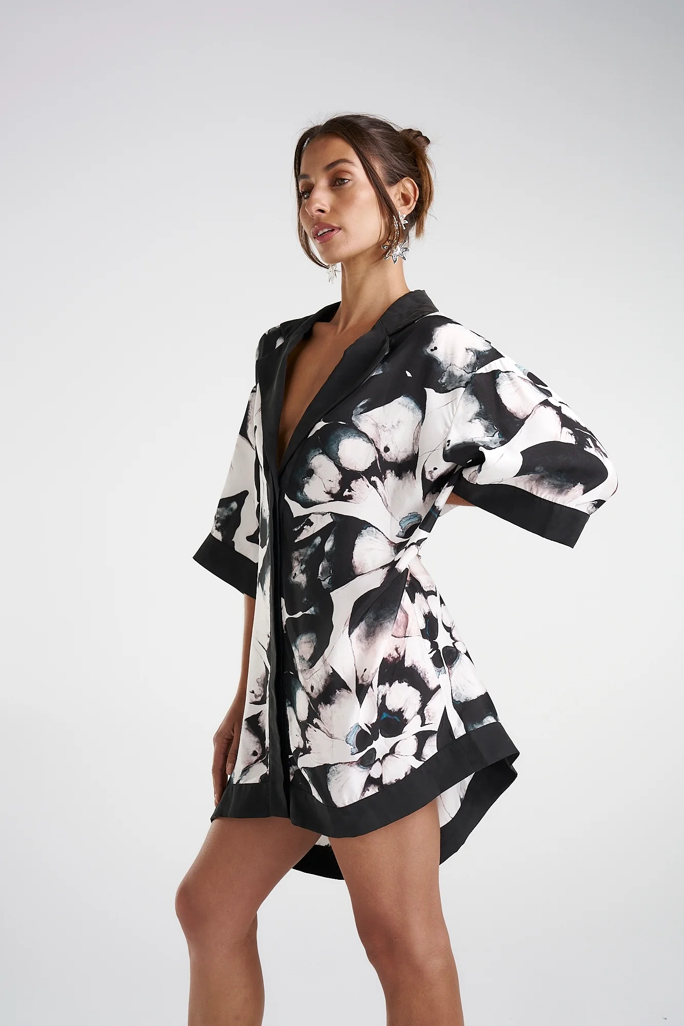 SUMMI SUMMI Womens Luka Shirt Dress with Collar- Everlast - Image 4