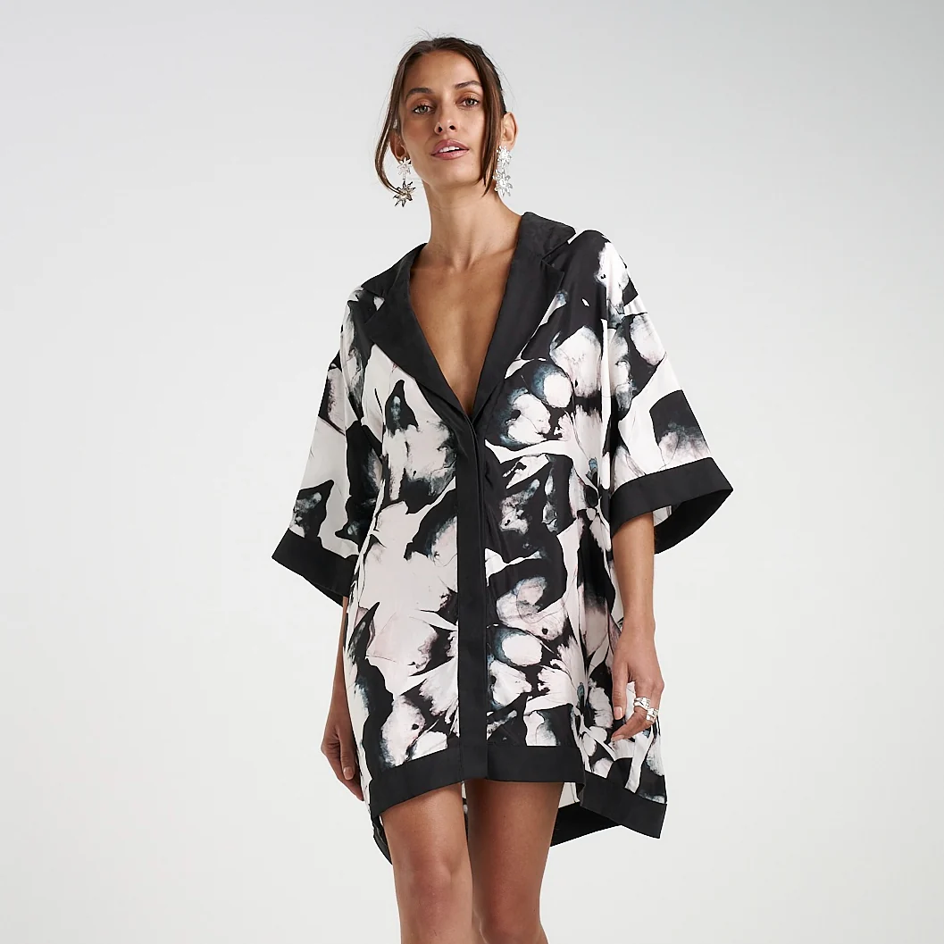 SUMMI SUMMI Womens Luka Shirt Dress with Collar- Everlast - Image 6