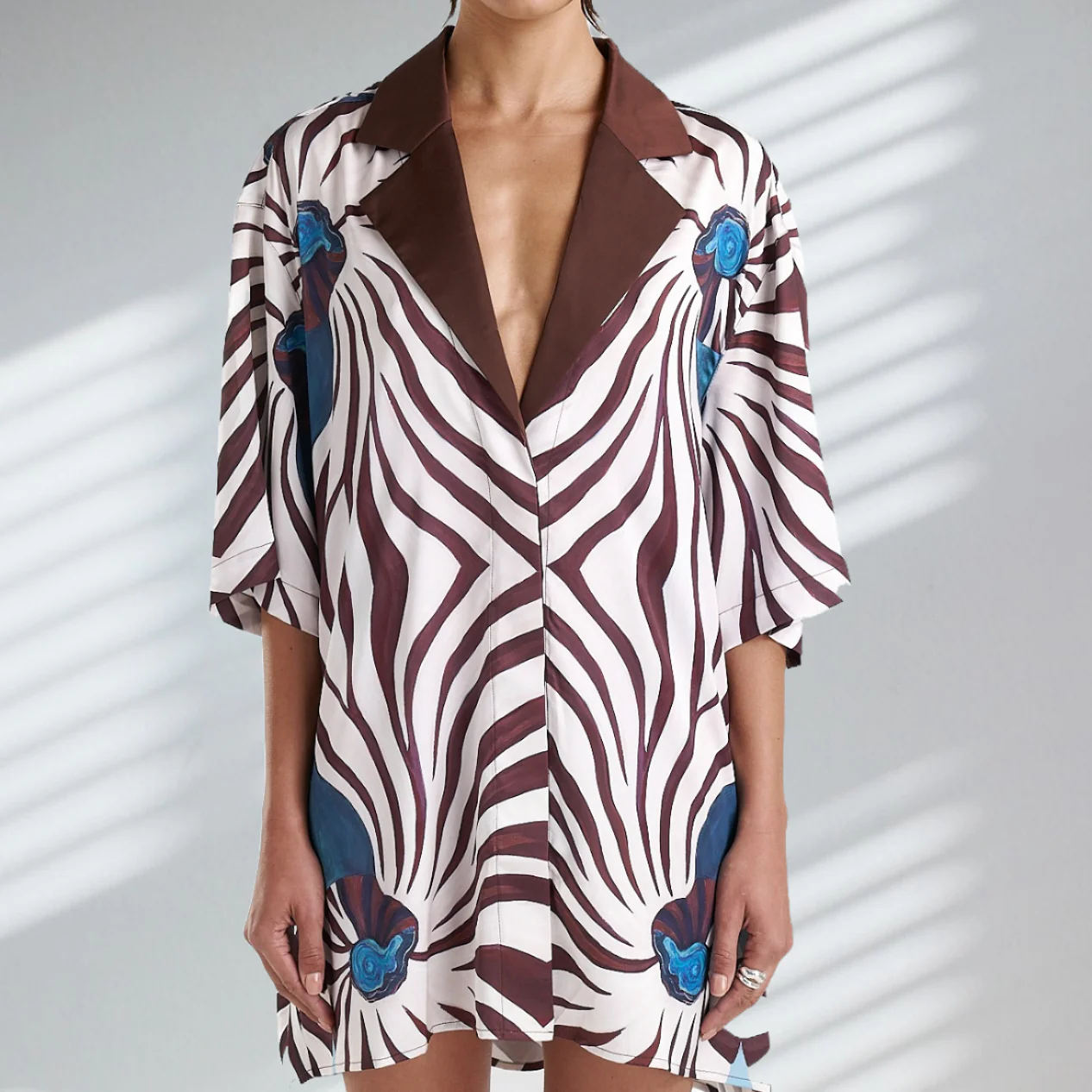 SUMMI SUMMI Womens Luka Shirt Dress with Collar - Nautilus - Image 12