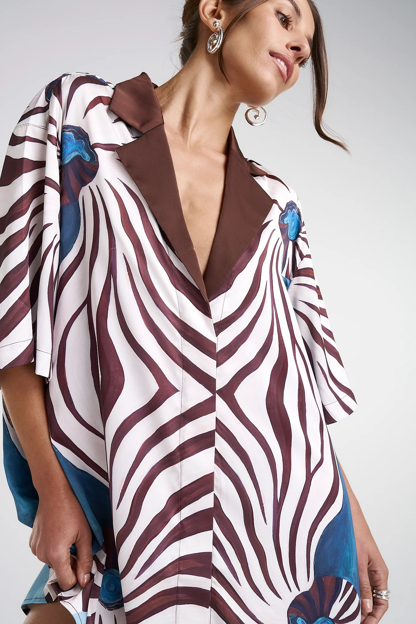 SUMMI SUMMI Womens Luka Shirt Dress with Collar - Nautilus - Image 13