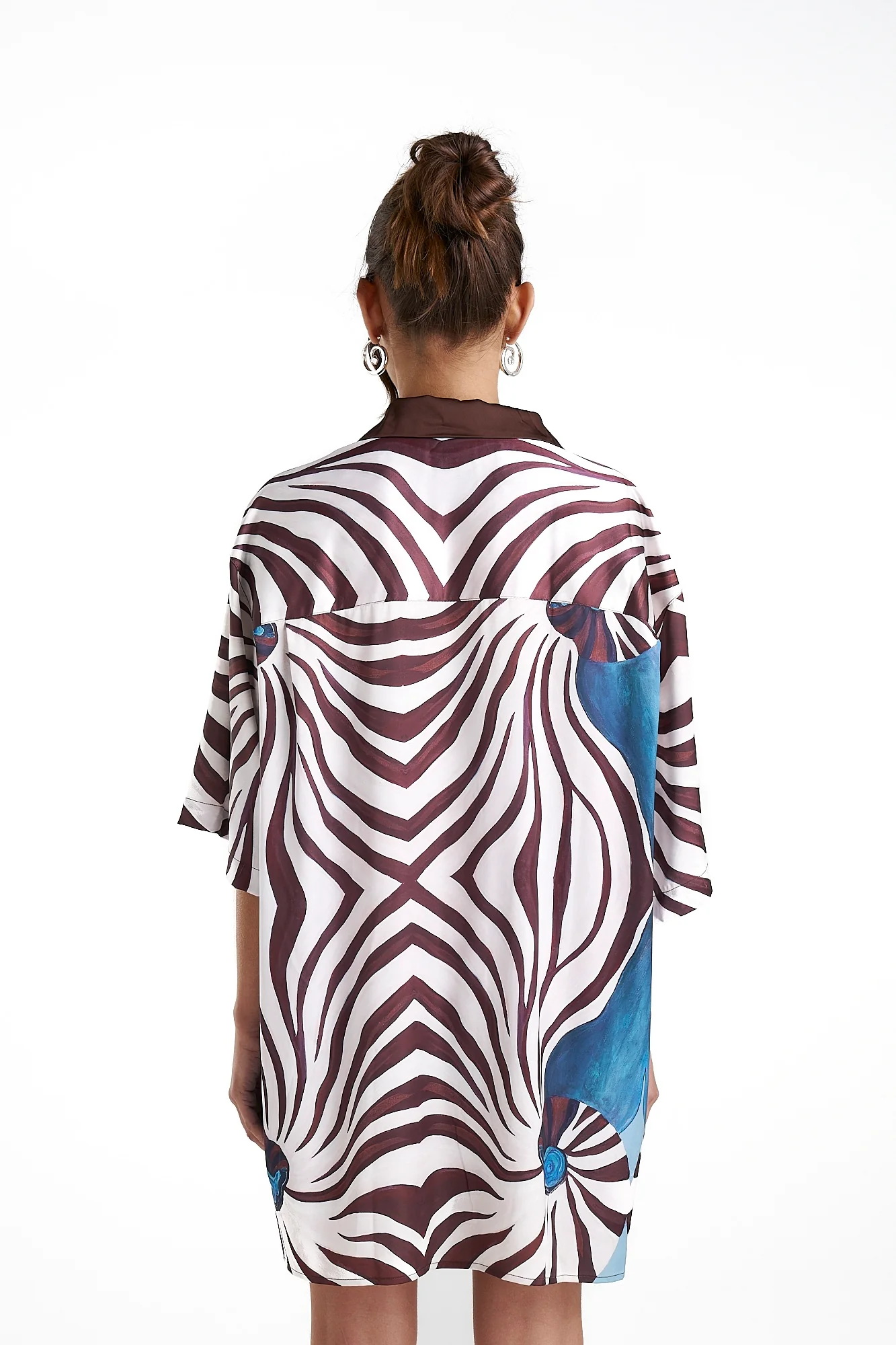 SUMMI SUMMI Womens Luka Shirt Dress with Collar - Nautilus - Image 4