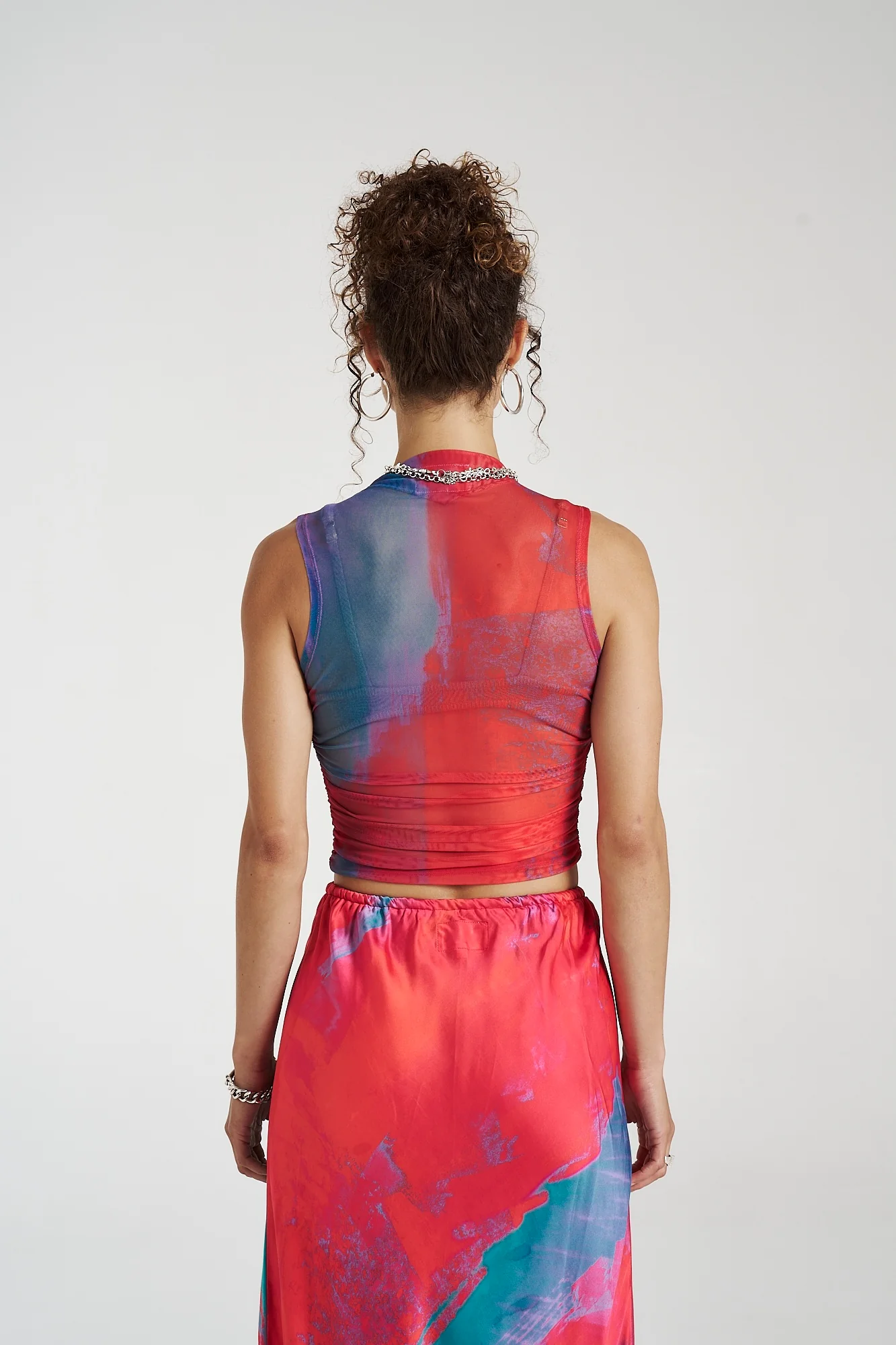 SUMMI SUMMI Womens Mesh High Neck Top - Verona - Image 4