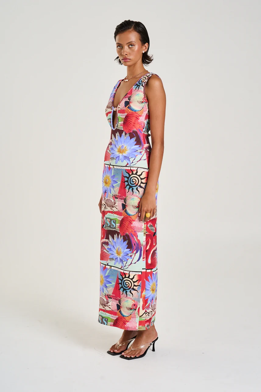 SUMMI SUMMI Womens Miami Maxi Dress in Dazed Print - Image 2