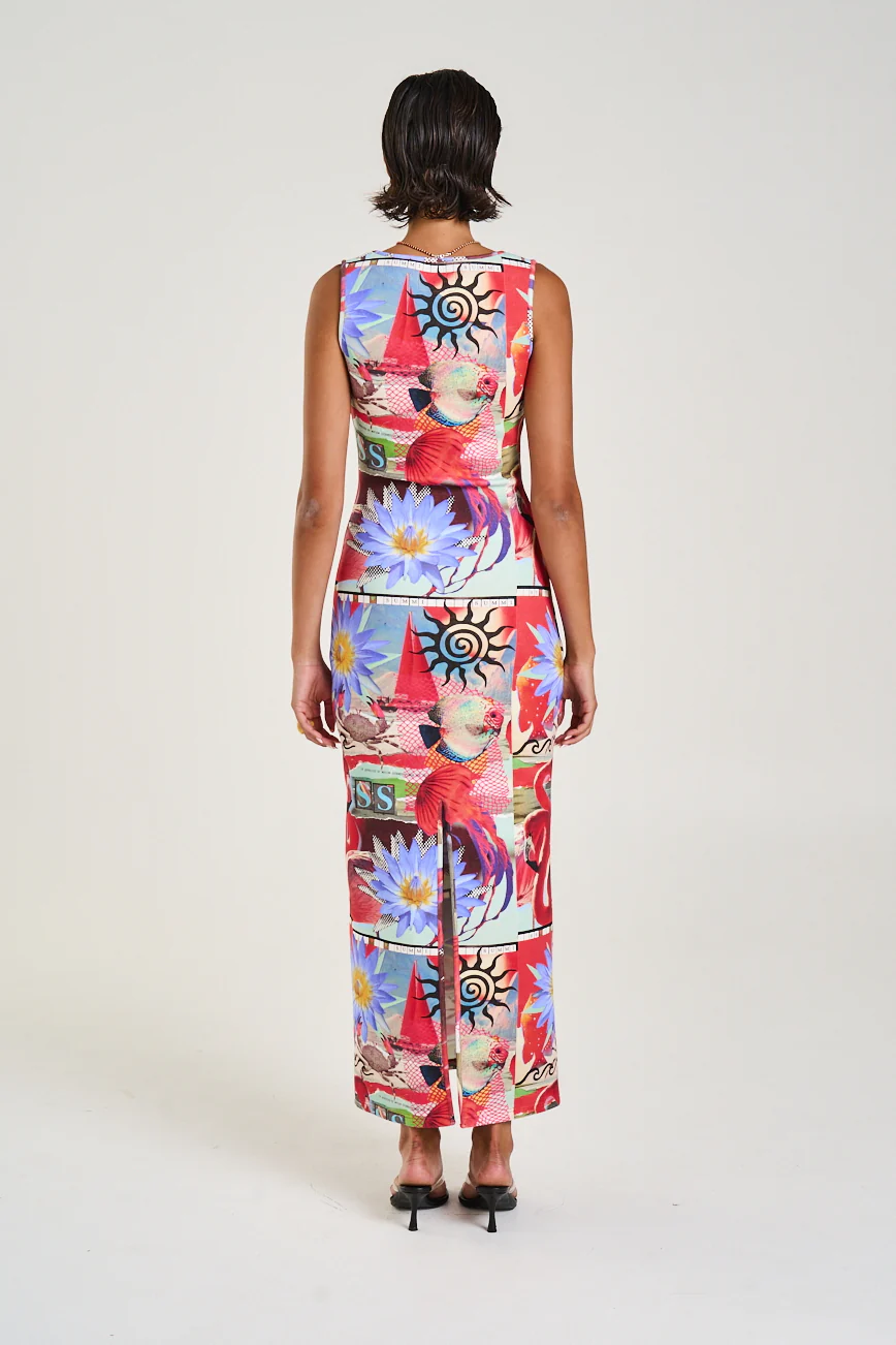 SUMMI SUMMI Womens Miami Maxi Dress in Dazed Print - Image 3