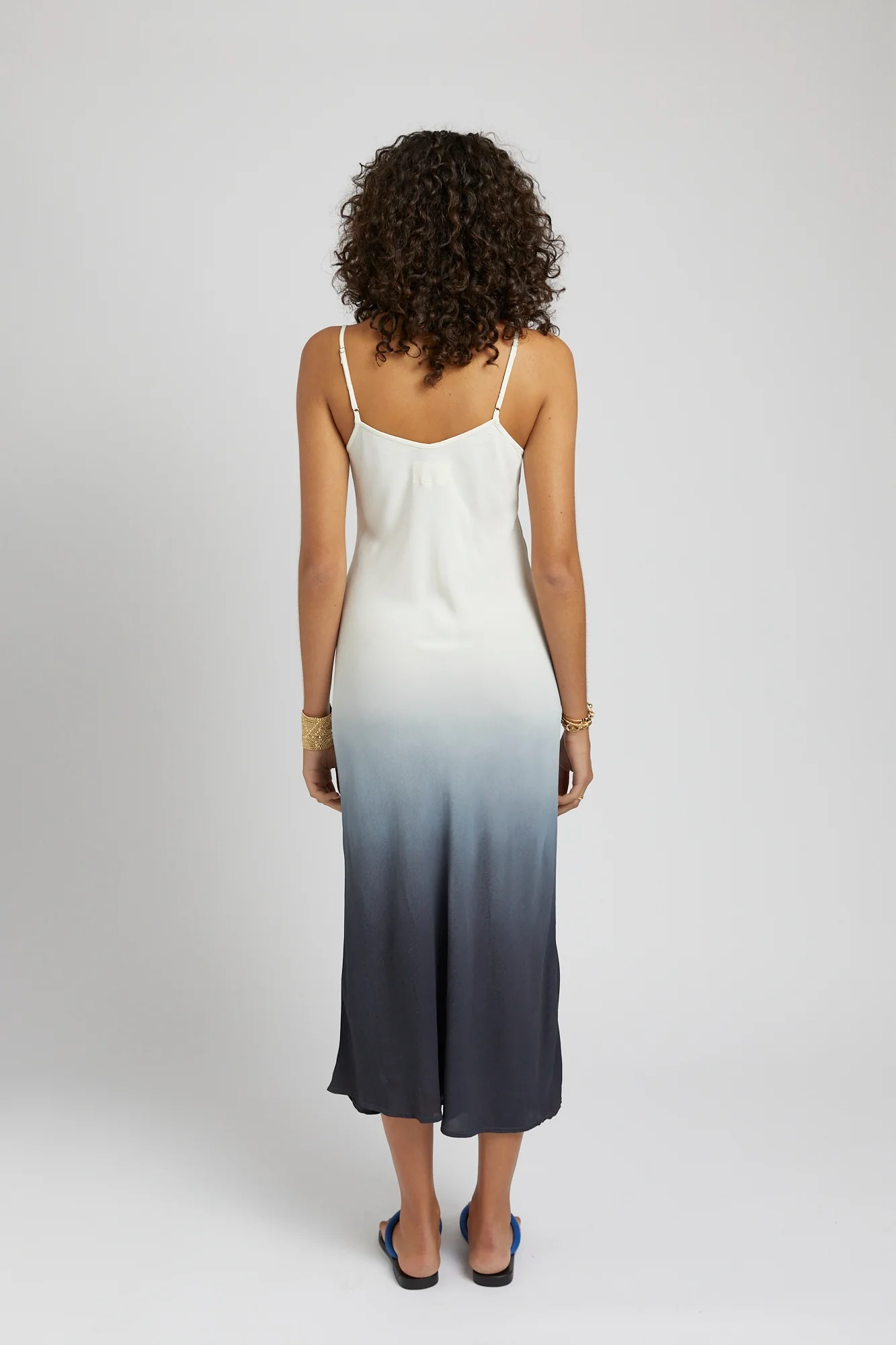 SUMMI SUMMI Womens Midi Slip Dress - Charcoal Fade - Image 3