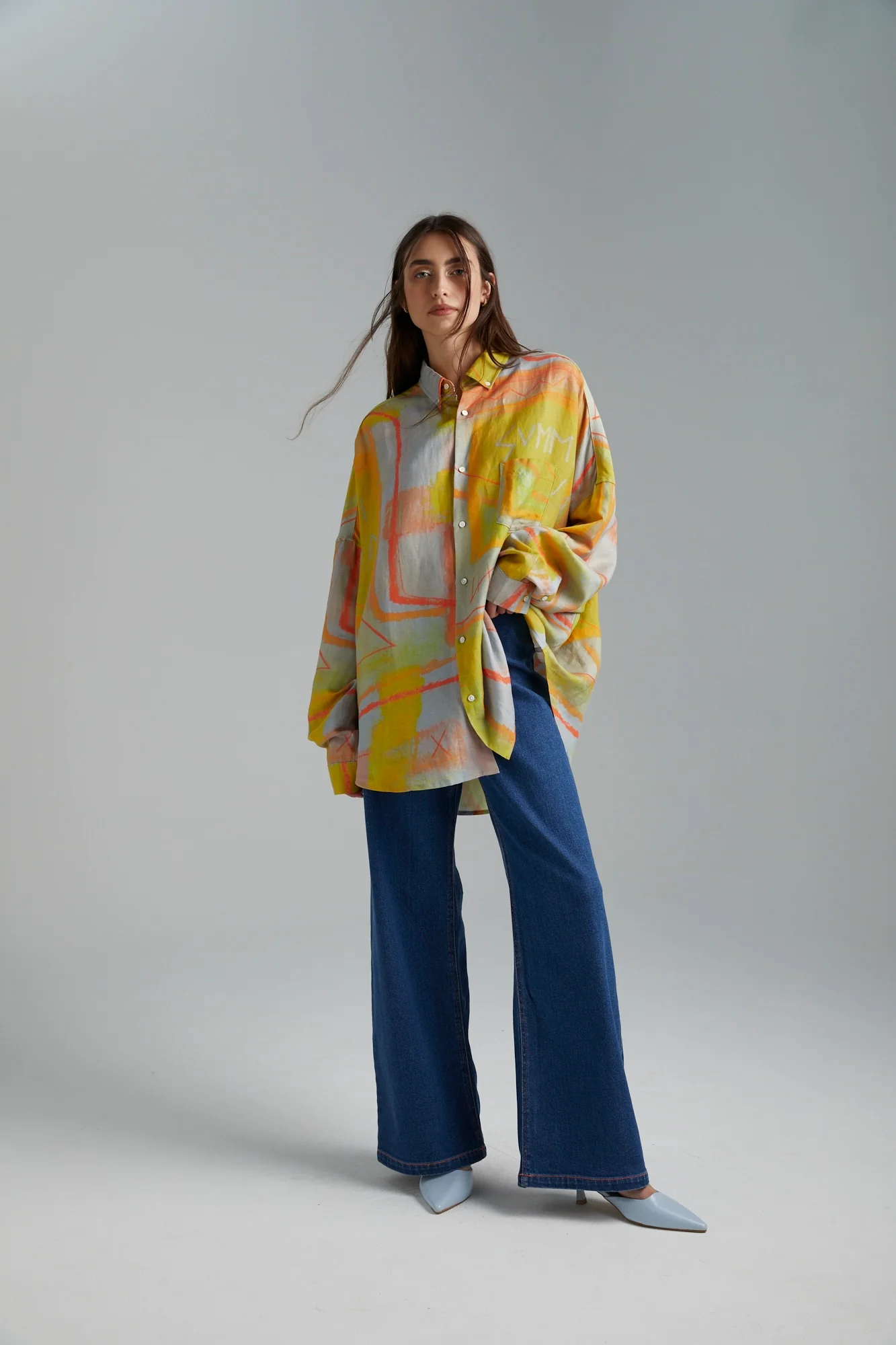 SUMMI SUMMI Womens Oversized Long Sleeve Shirt - Sigil - Image 4