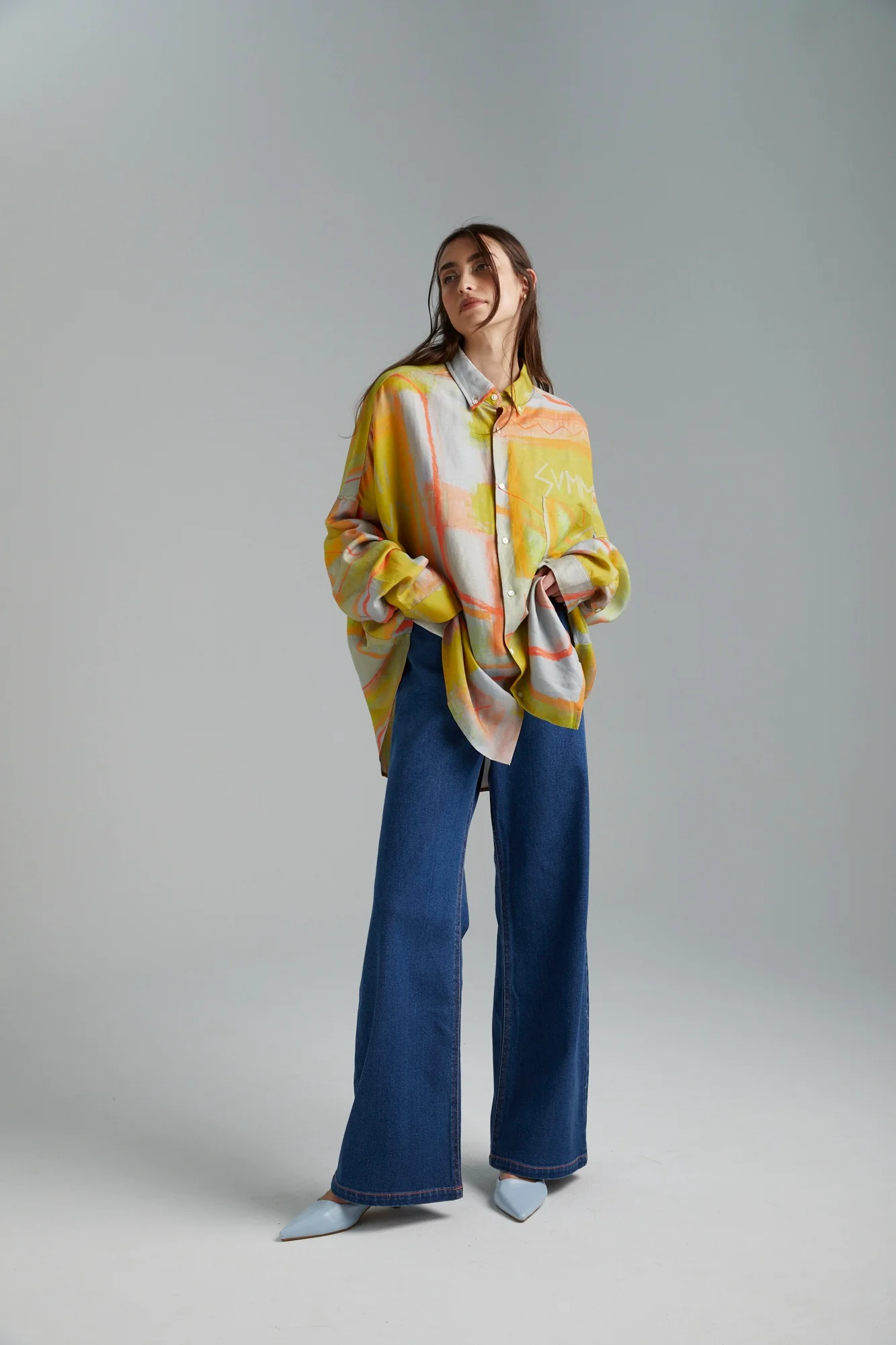 SUMMI SUMMI Womens Oversized Long Sleeve Shirt - Sigil - Image 5