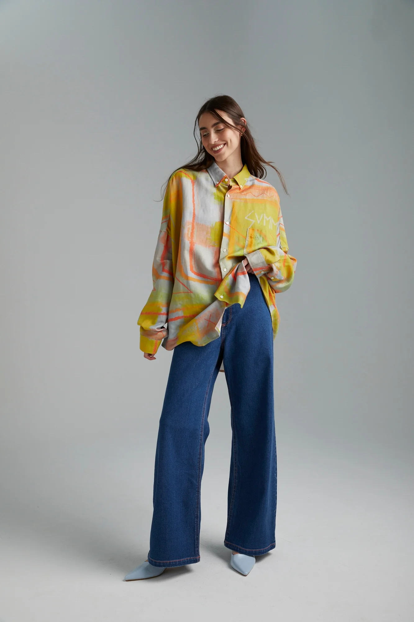 SUMMI SUMMI Womens Oversized Long Sleeve Shirt - Sigil - Image 6