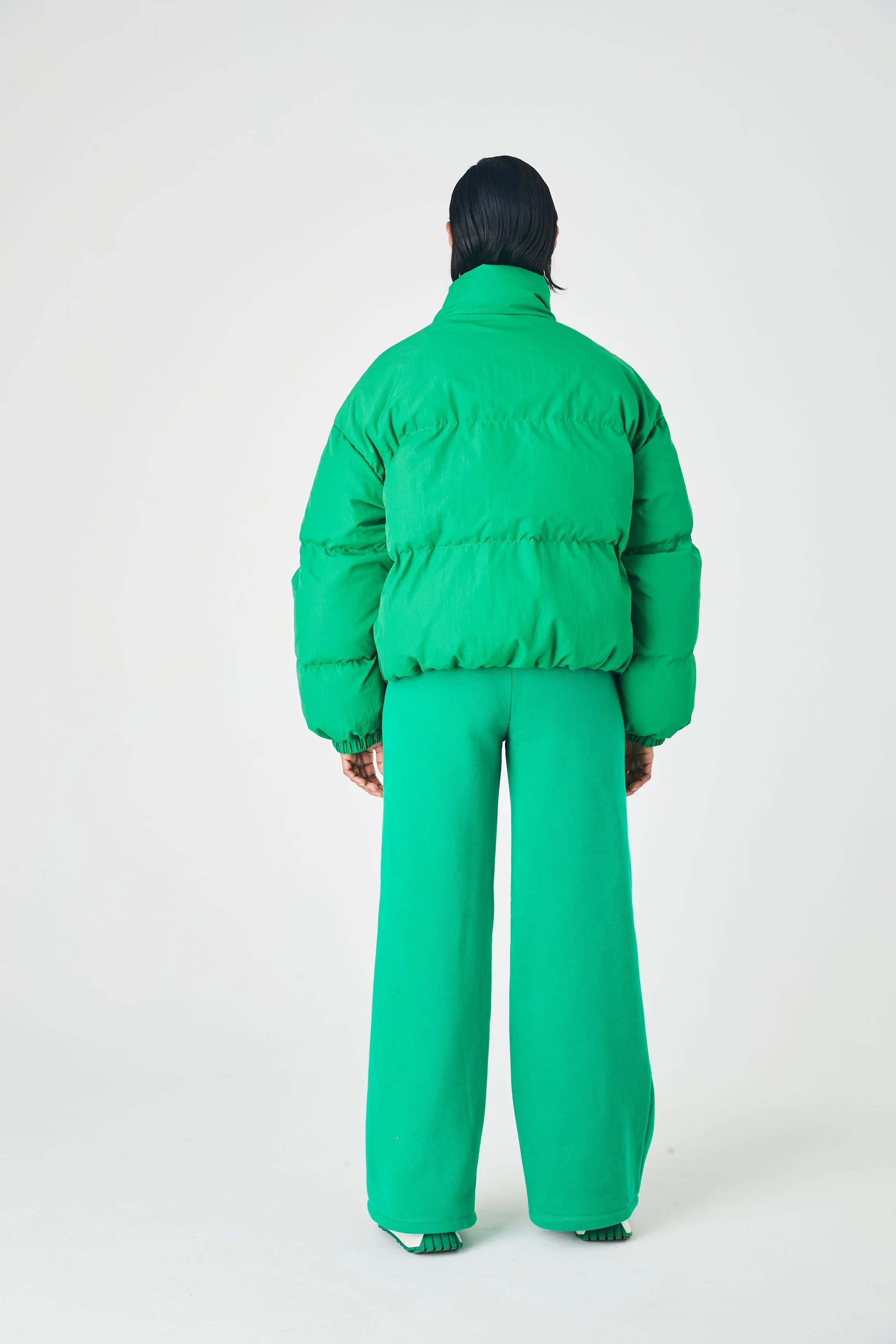 SUMMI SUMMI Womens Puffer Bomber Jacket Green - Image 8