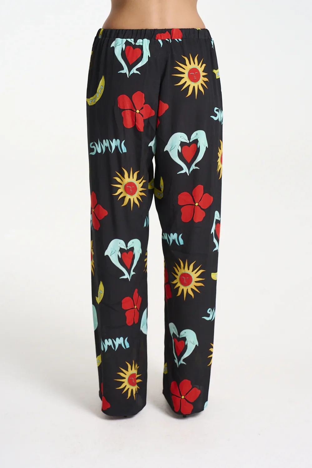SUMMI SUMMI Womens Relaxed Drawstring Pant in Troppo Night - Image 3