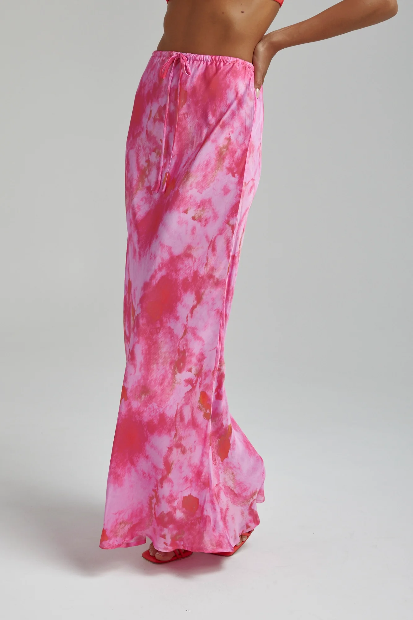 SUMMI SUMMI Womens Relaxed Maxi Skirt - Hibiscus - Image 3