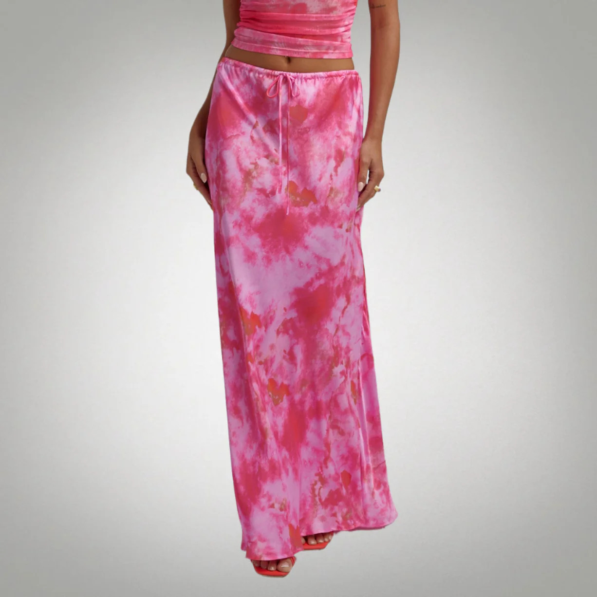SUMMI SUMMI Womens Relaxed Maxi Skirt - Hibiscus - Image 7