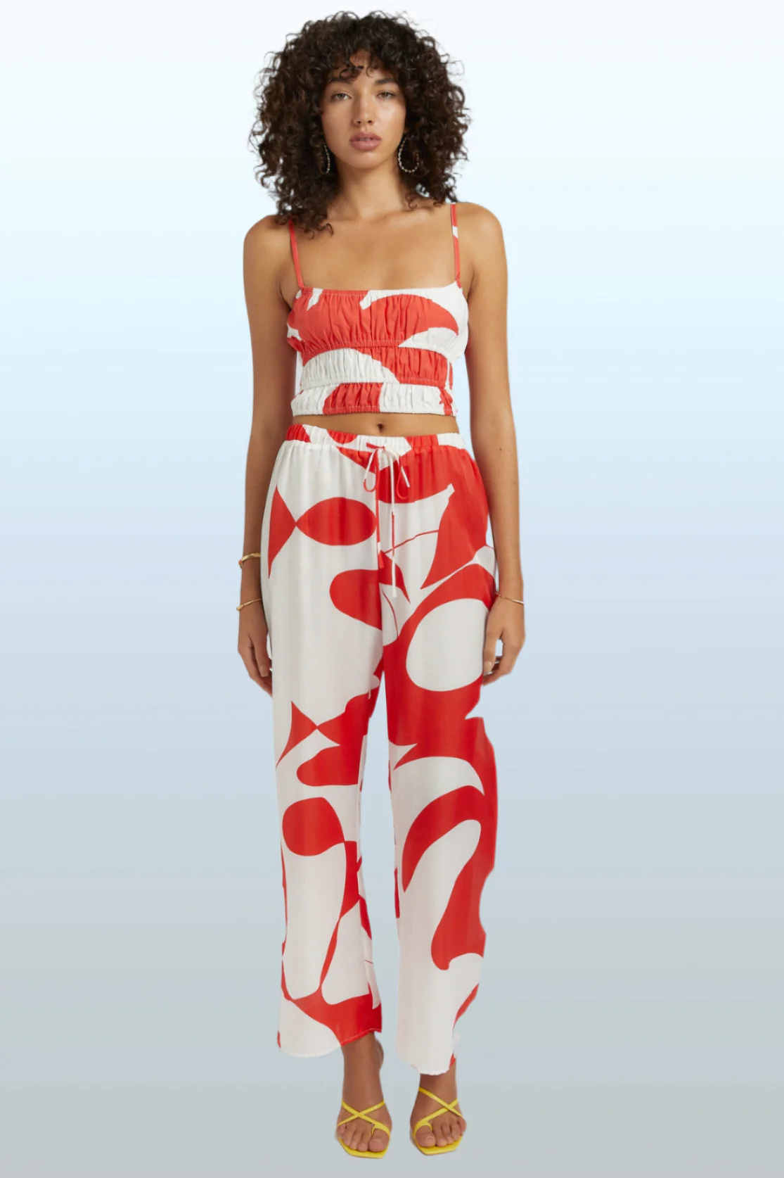 SUMMI SUMMI Womens Silk Elastic Waist Drawstring Pant - Sailors Delight - Image 4
