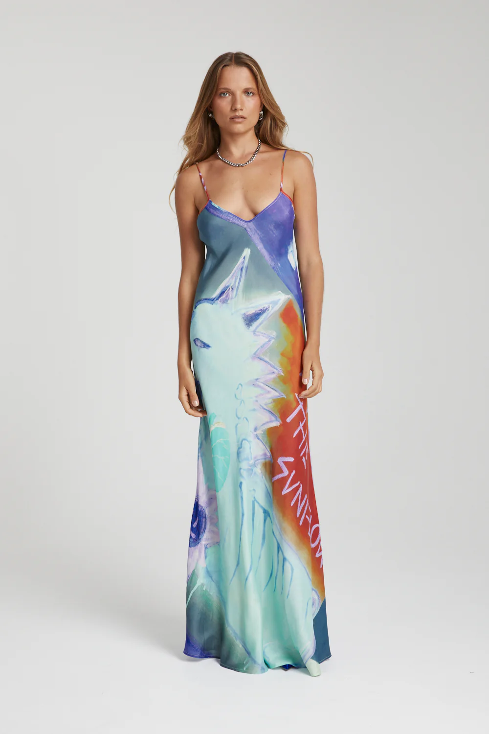 SUMMI SUMMI Womens Siren Dress - Blue Sunflower - Image 3